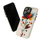 Floral Abstract Tough iPhone Case | Colourful Lotus Art Protective Cover