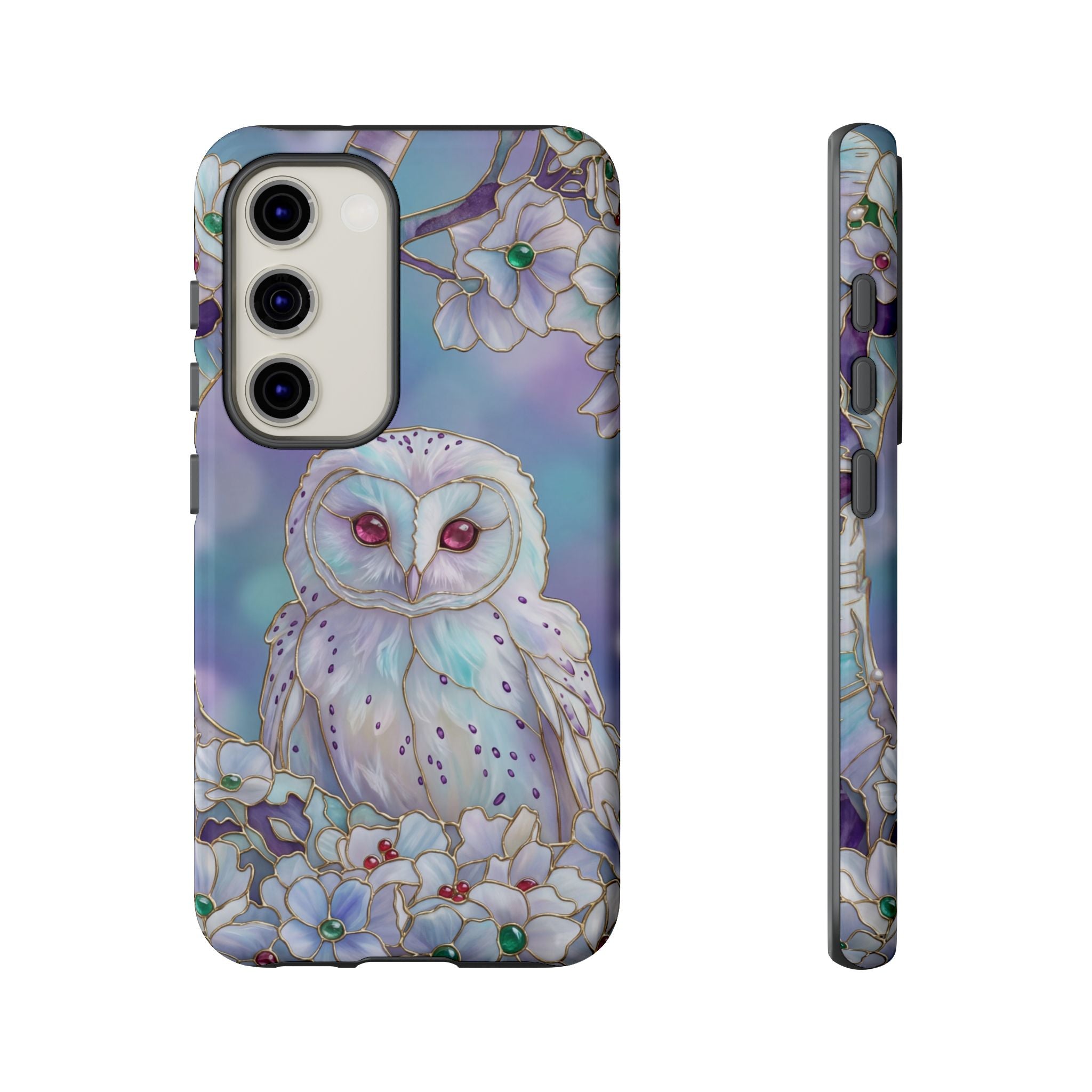 Floral Pastel Mystic Barn Owl Samsung Galaxy Case