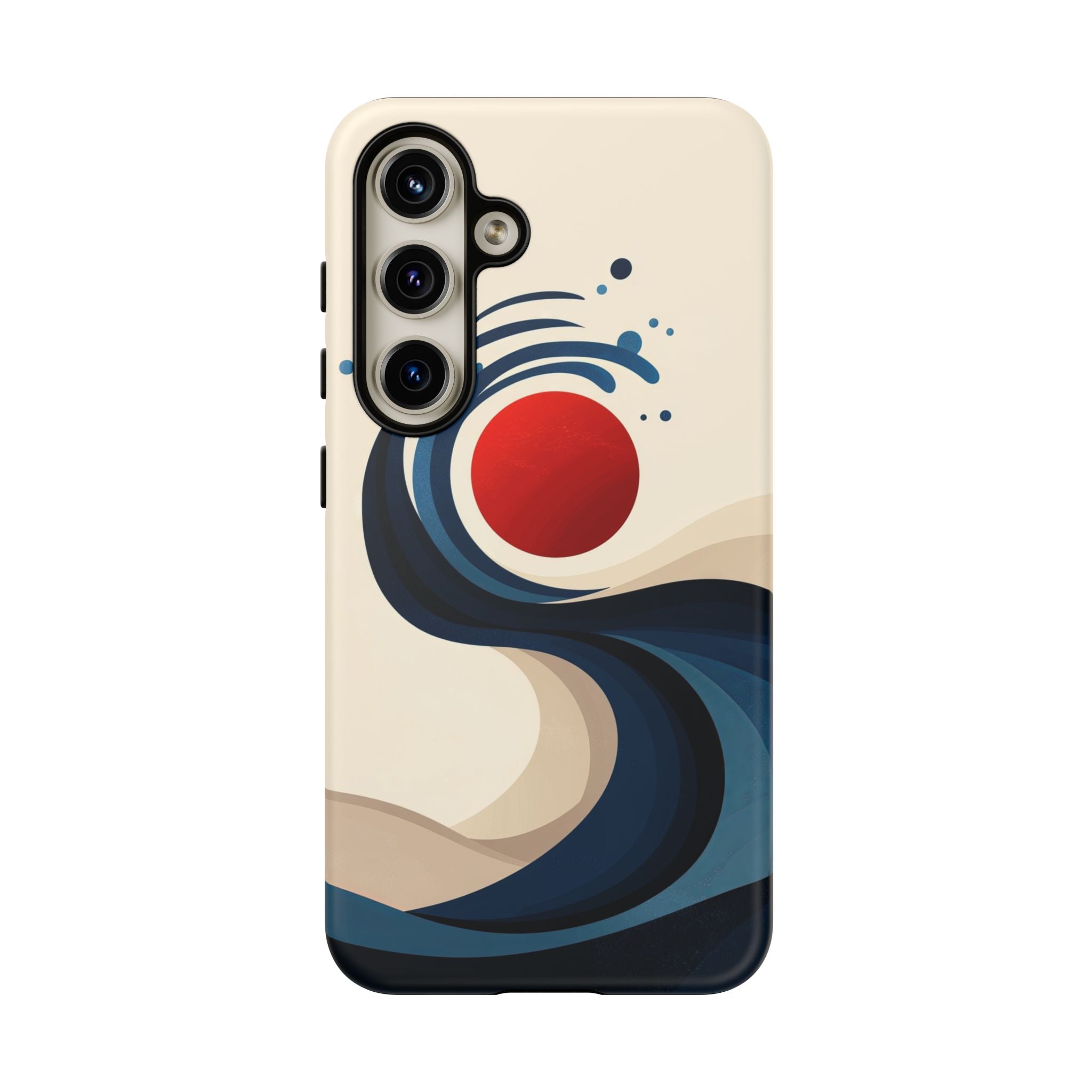 Abstract Wave Samsung Galaxy Case | Red Sun Ocean Art
