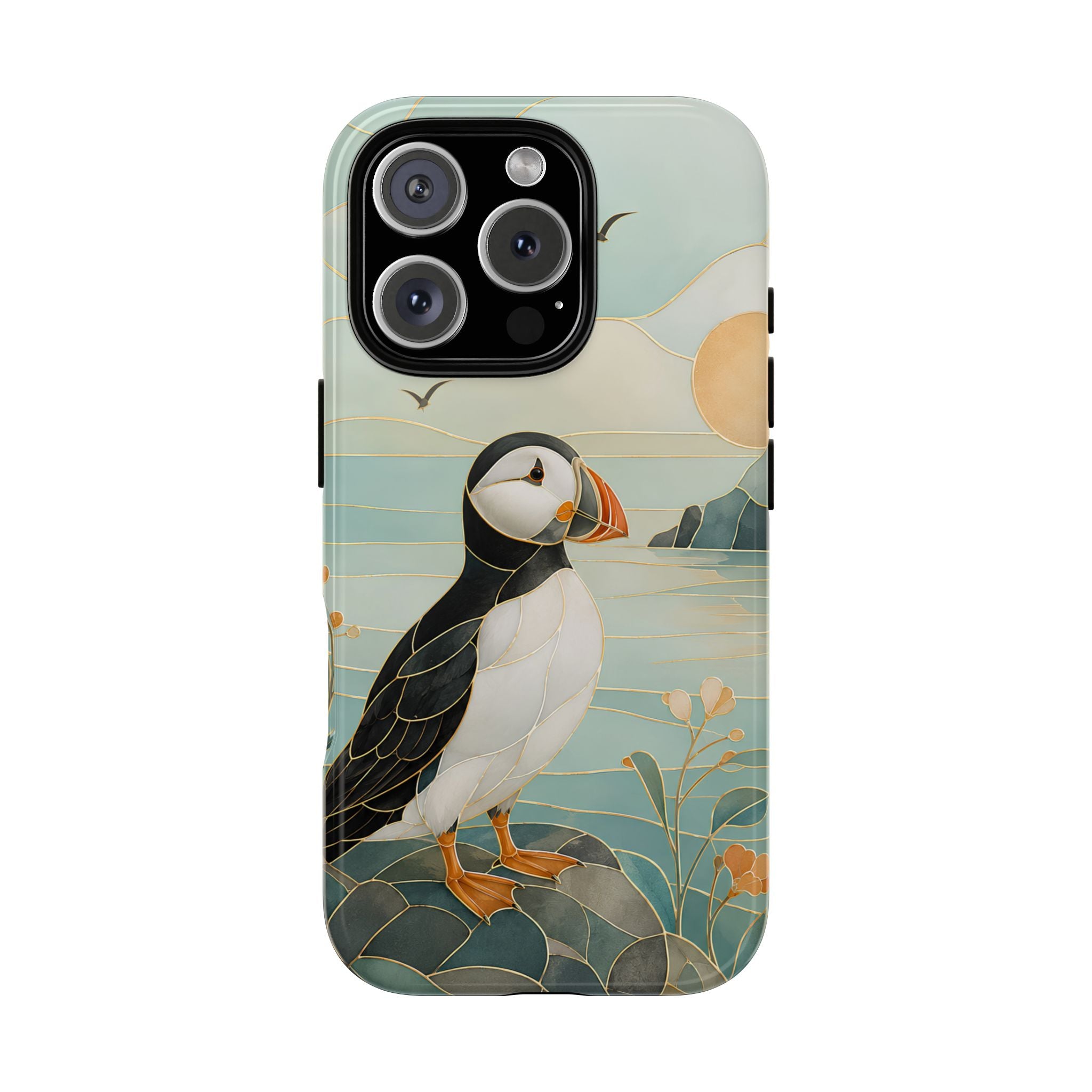 Puffin Coastal iPhone Case | Seaside Bird Art iPhone Case