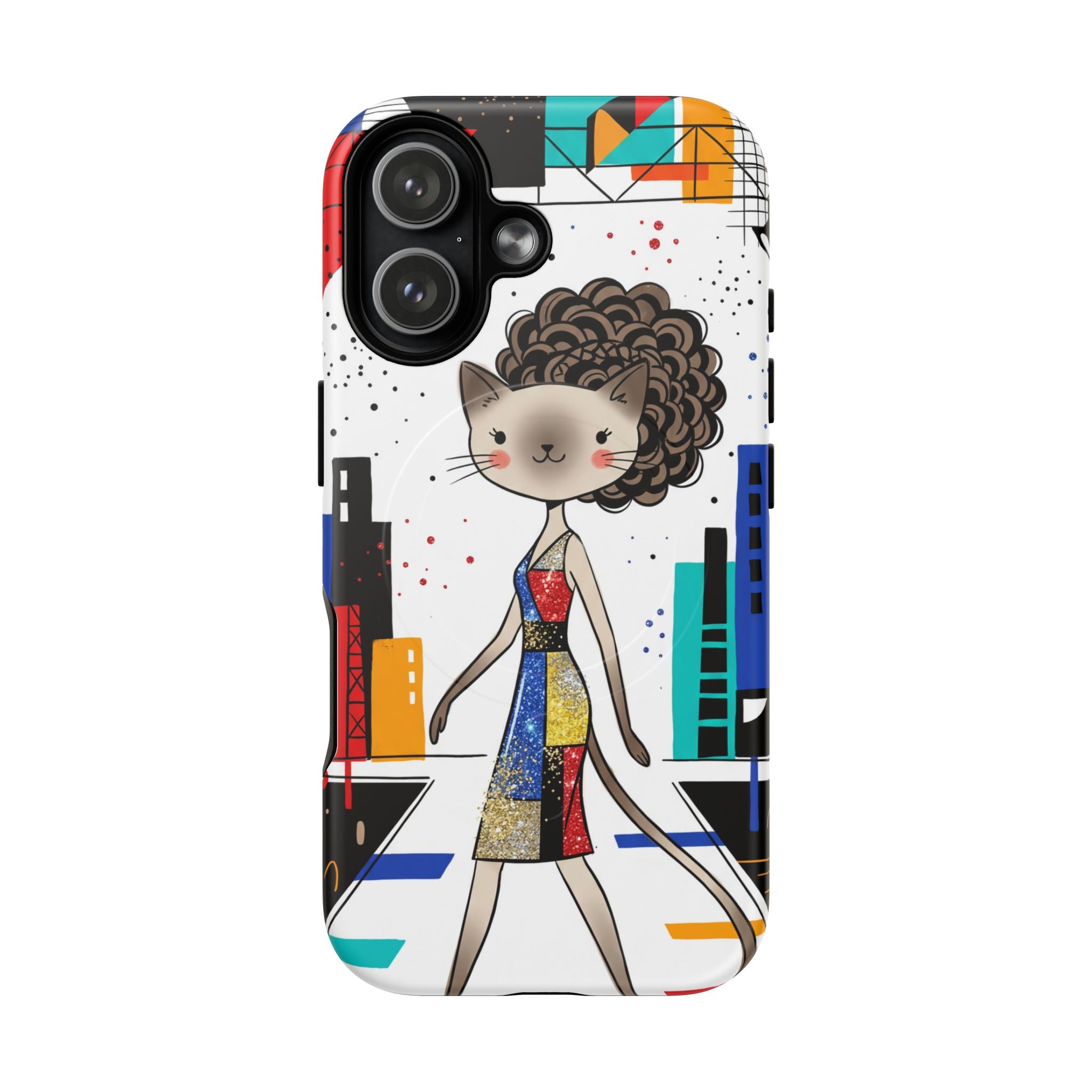 Catwalk City MagSafe iPhone Case | Cute Fashion Cat