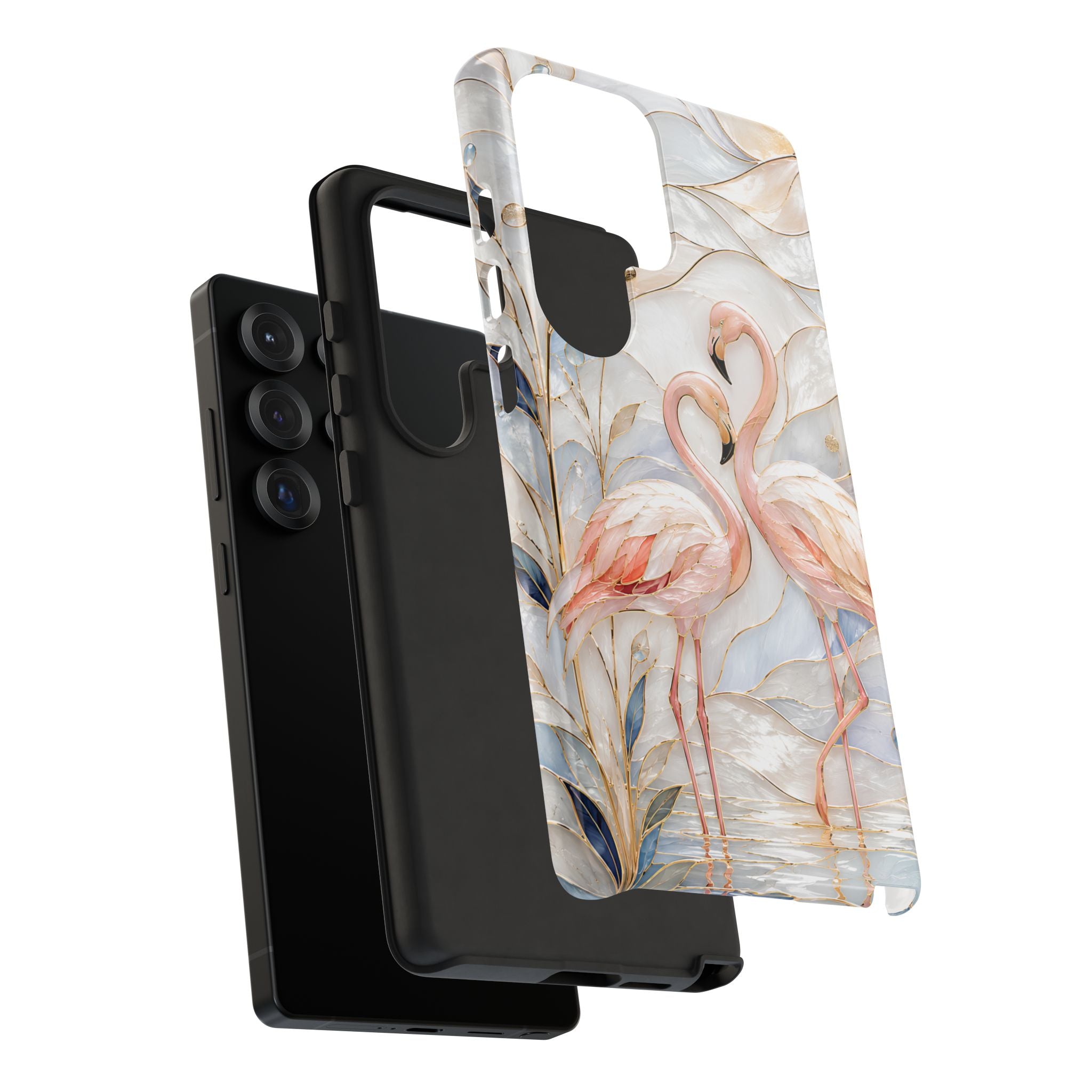 Flamingo Samsung Galaxy Phone Case | Stained Glass Bird Art