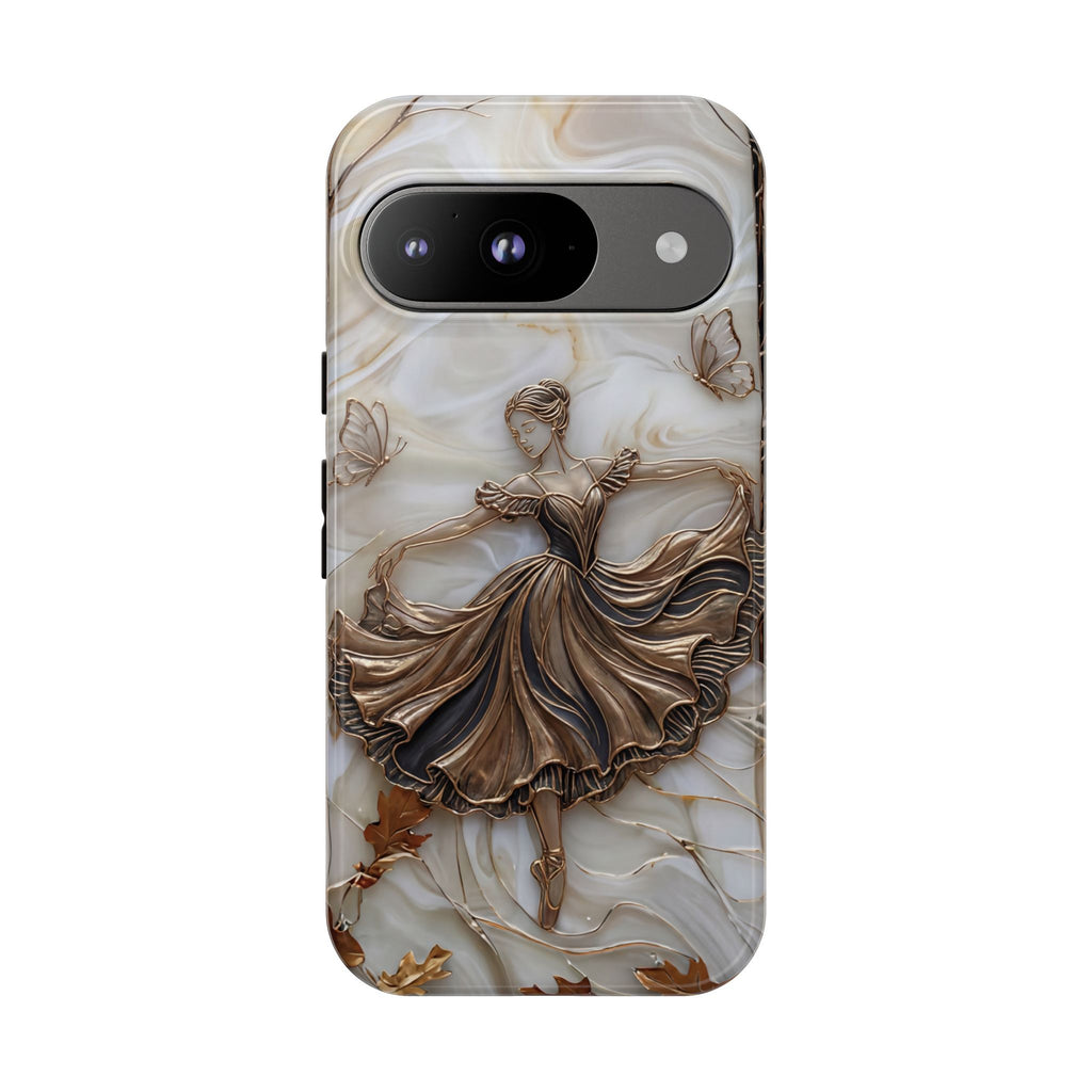 Elegant Bronze Ballerina Dance Design Google Pixel Case
