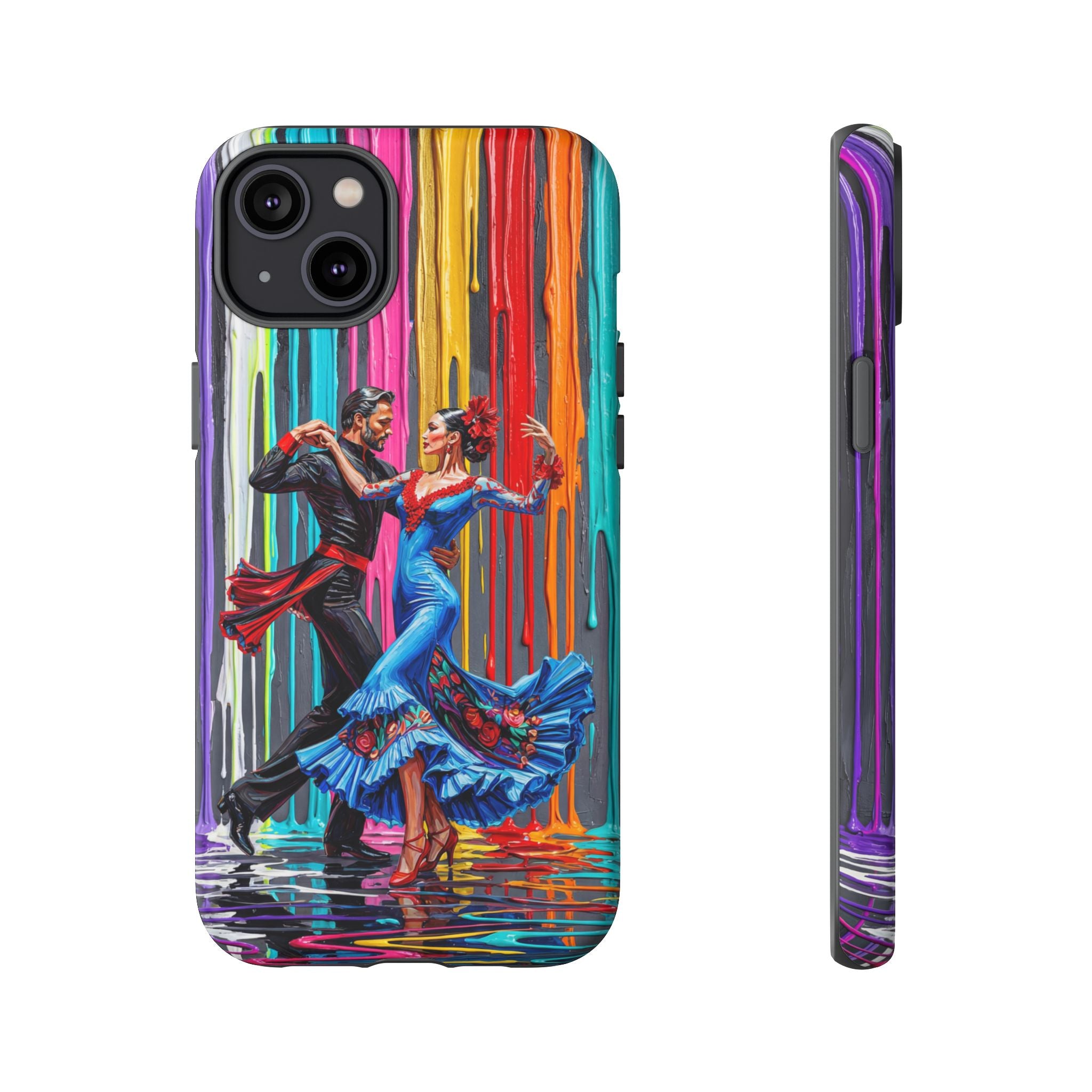 Colorful Tango iPhone Case | Vibrant Dancing Couple Art Protection