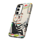 Bulldog Driver Samsung Galaxy Phone Case | Cute Retro Dog Illustration
