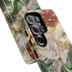 Cranes & Waves Protective Samsung Galaxy Case | Japanese-Inspired Art Phone Cover