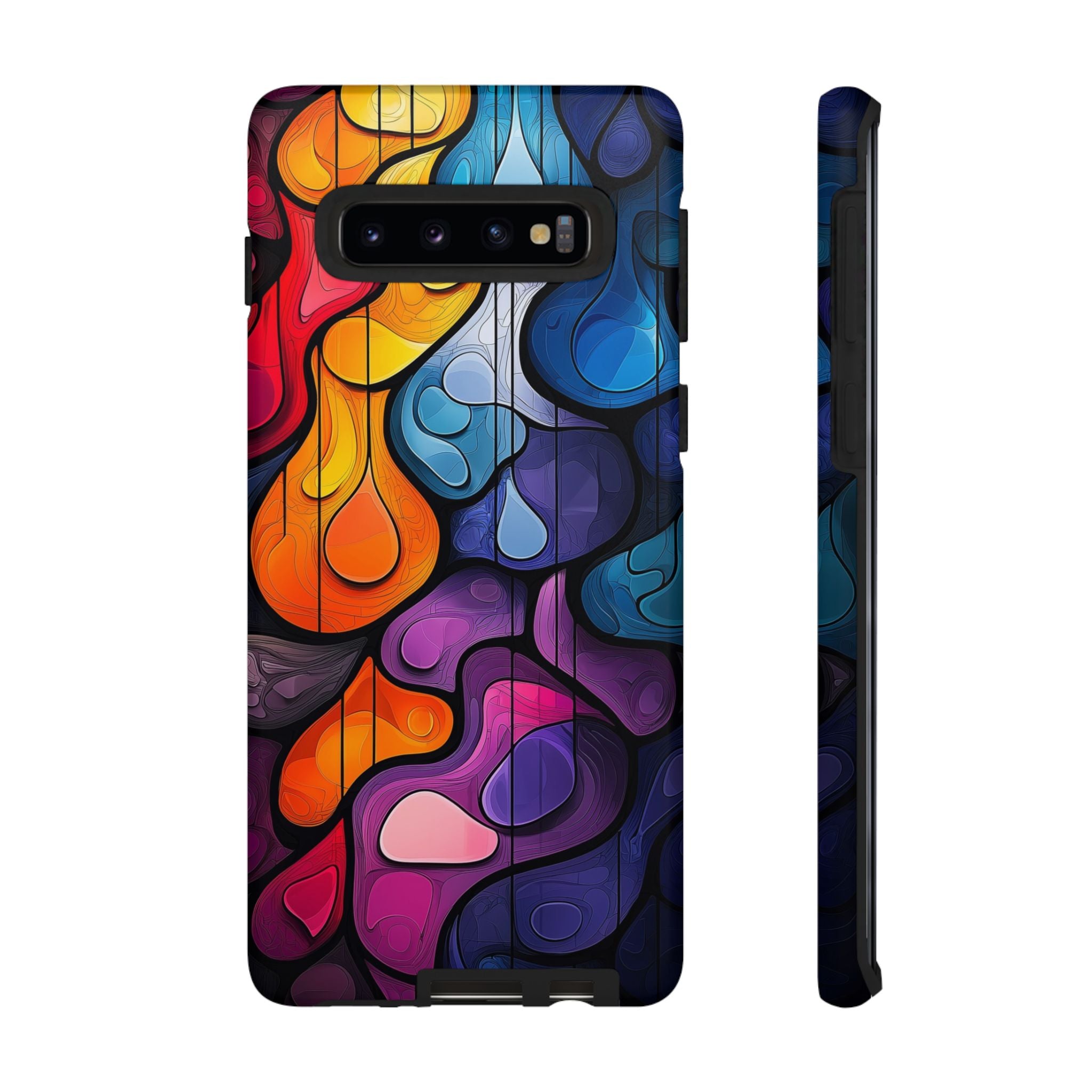 Abstract Colourful Drop Samsung Galaxy Case — Vibrant Stained-Glass