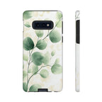 Botanical Eucalyptus Tough Samsung Galaxy Phone Case | Green Watercolour Leaf