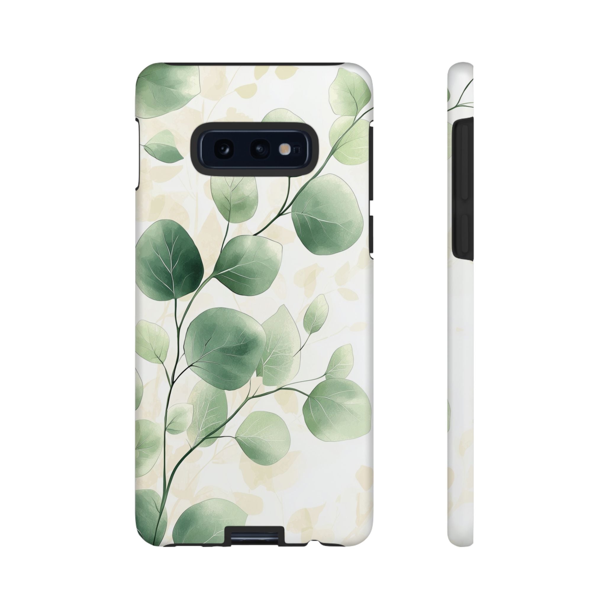 Botanical Eucalyptus Tough Samsung Galaxy Phone Case | Green Watercolour Leaf