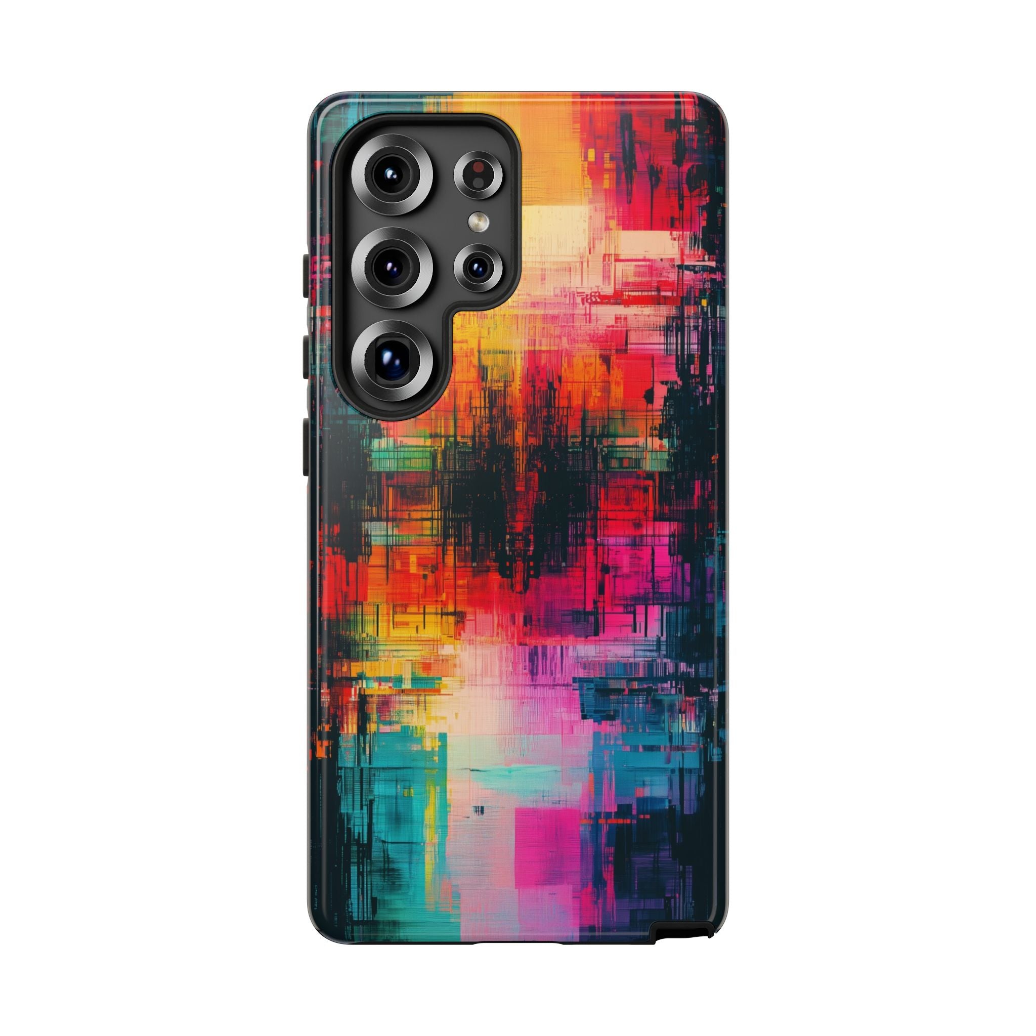 Abstract Neon Glitch Art Tough Samsung Galaxy Case