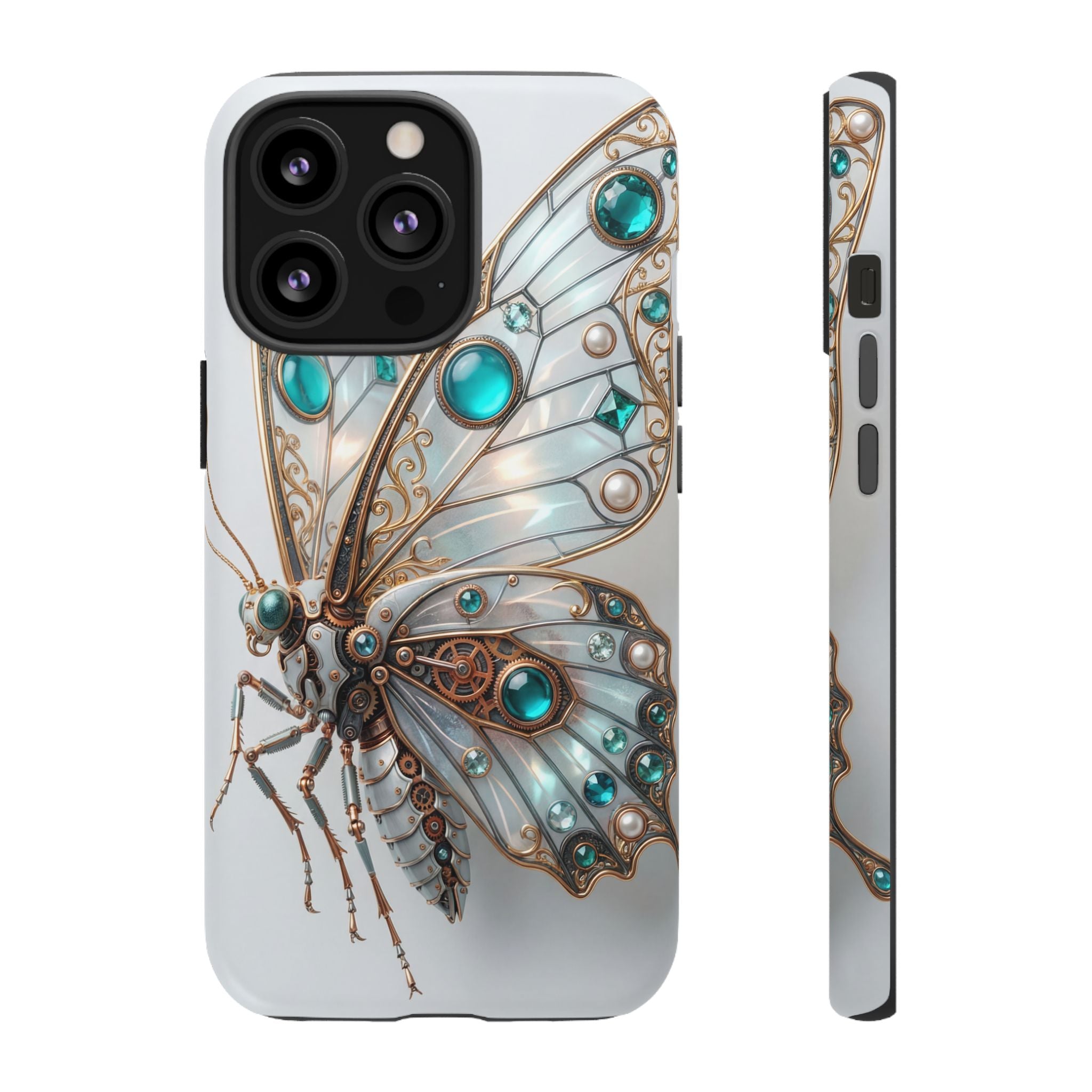 Butterfly Gem Phone Case — Steampunk Teal Jewel iPhone Case