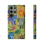 Jungle Animals Tough Samsung Galaxy Phone Case | Colorful Tiger, Elephant & Monkey Protective Cover