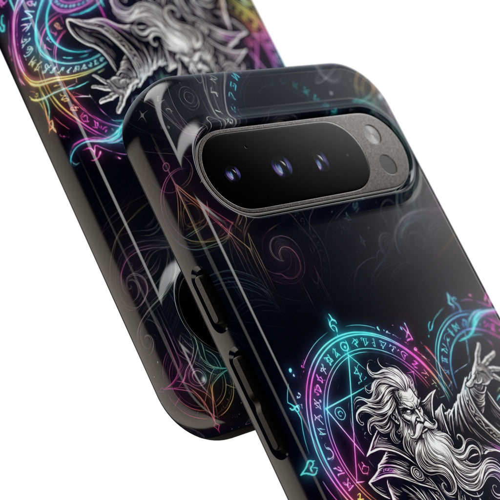 Custodia per Google Pixel Neon Spell Art Wizard Magic