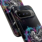Custodia per Google Pixel Neon Spell Art Wizard Magic