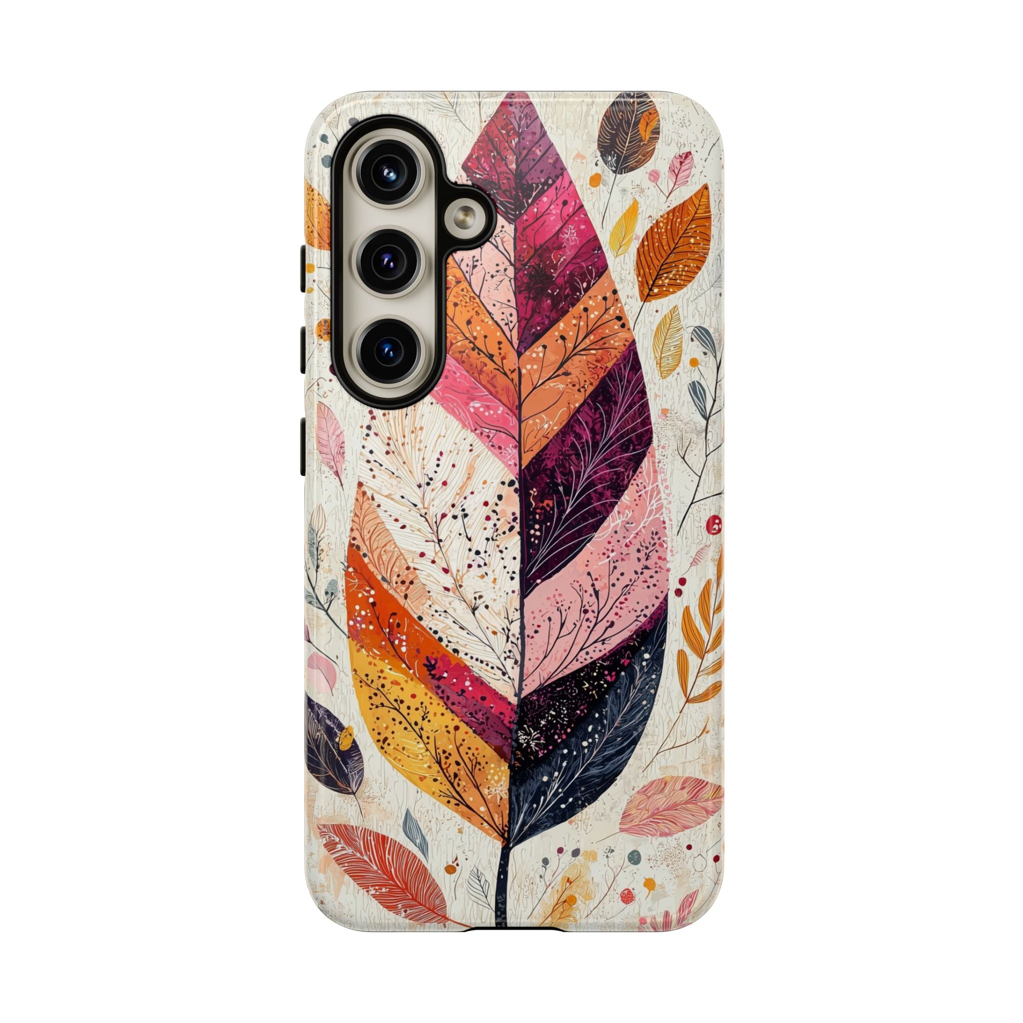 Autumn Leaf Tough Samsung Galaxy Case | Watercolour Feathered Fall Design
