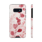 Pink Botanical Floral Eucalyptus Samsung Galaxy Phone Case