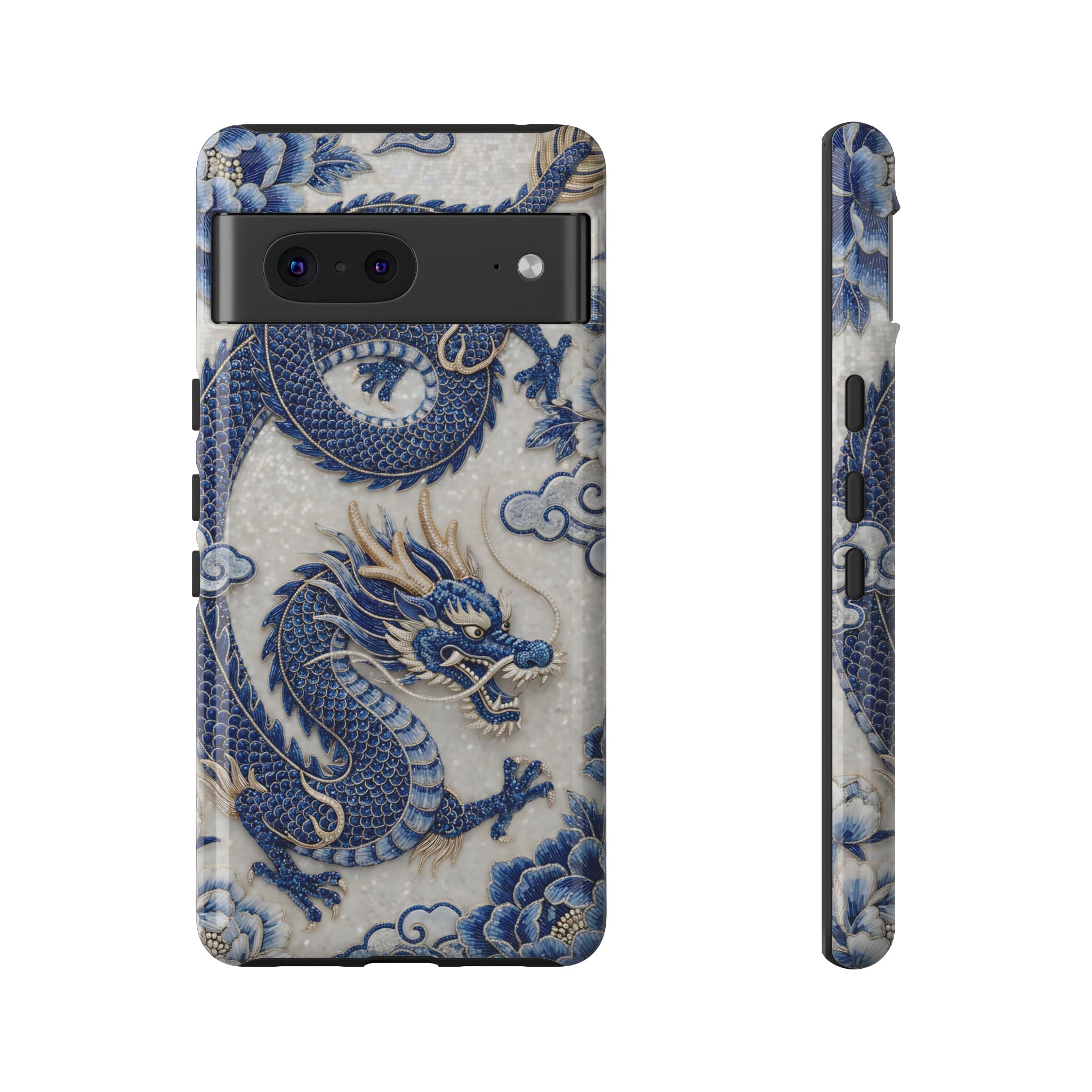 Asian Zodiac Dragon Google Pixel Phone Case V2 | Blue & White Porcelain Luxury Protective Case | Year of the Dragon Gift