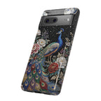 Cover per telefono Google Pixel resistente Peacock Moon | Elegante cover per telefono floreale
