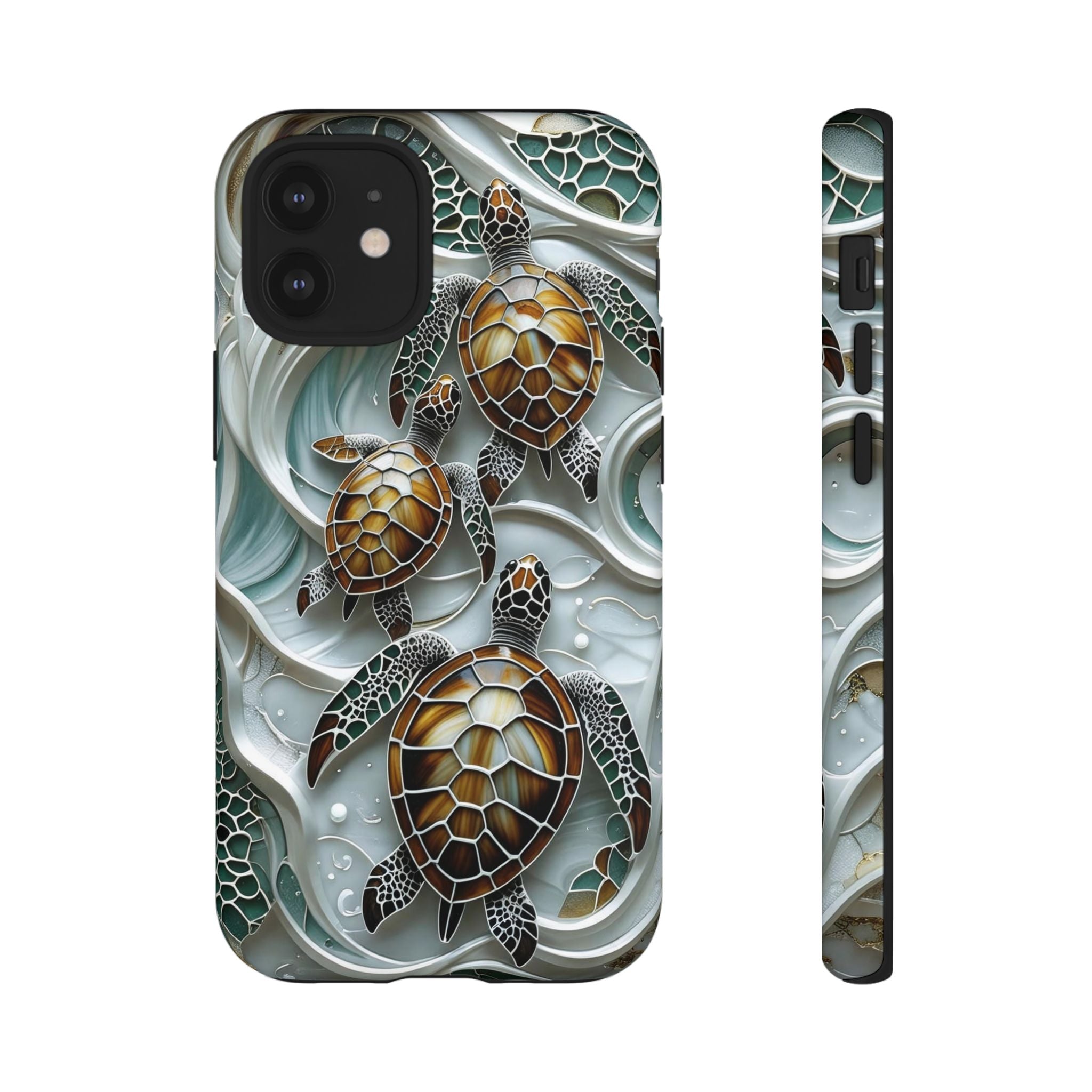 Sea Turtle Phone Case — Ocean Waves Protective iPhone Cover