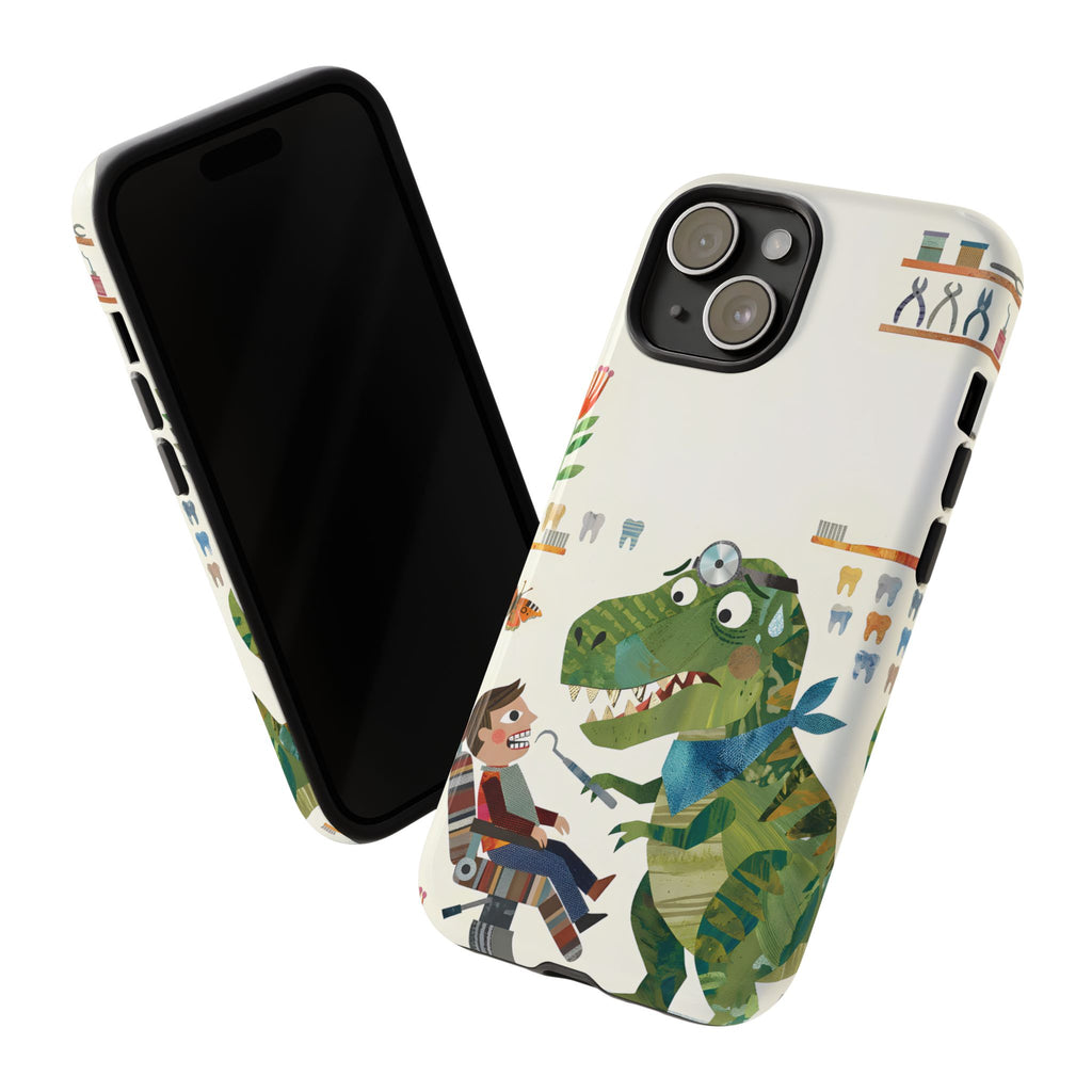 Dinosaur Dentist Tough iPhone Case | Cute Pediatric Dental Cover