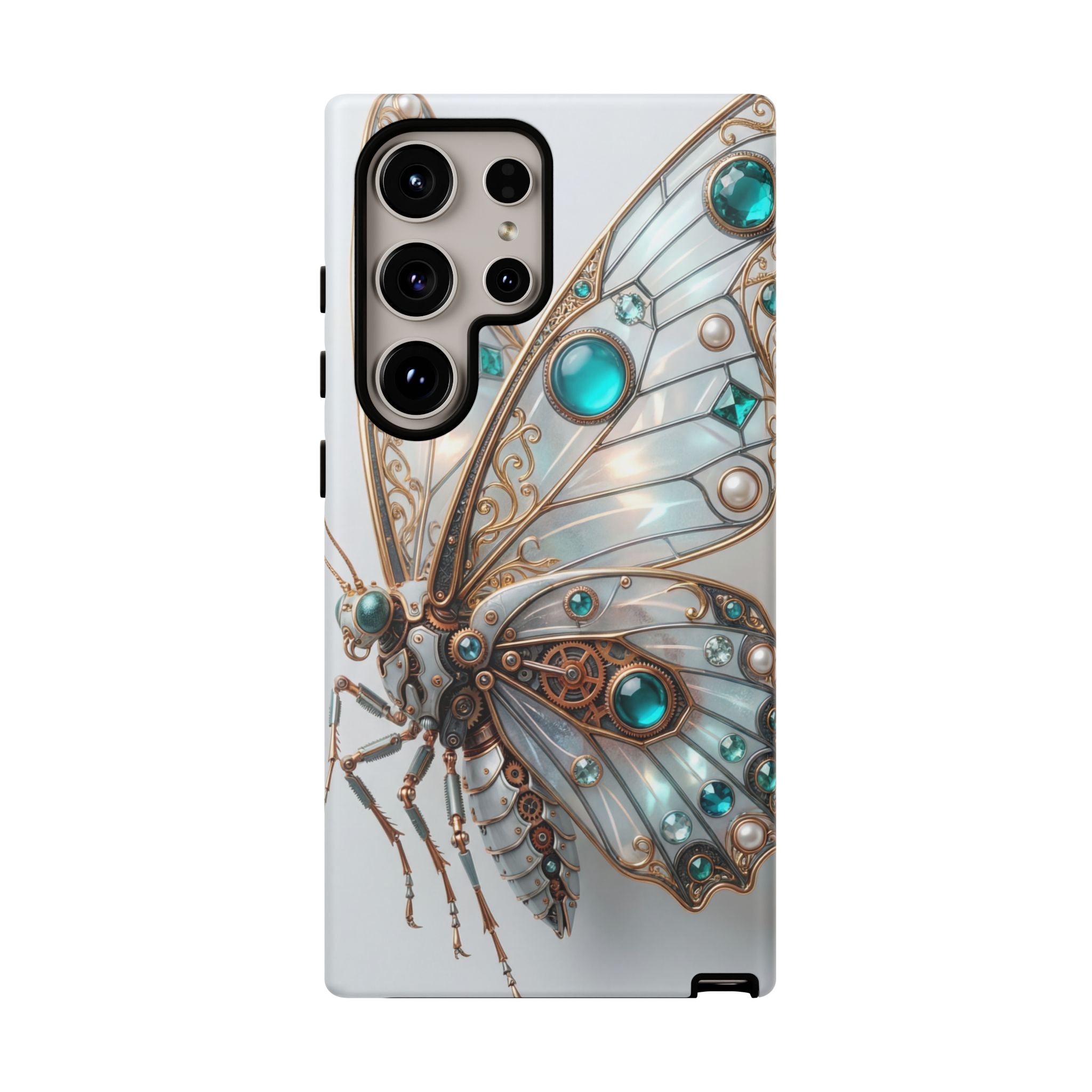 Butterfly Gem Phone Case — Steampunk Teal Jewel Samsung Galaxy Case