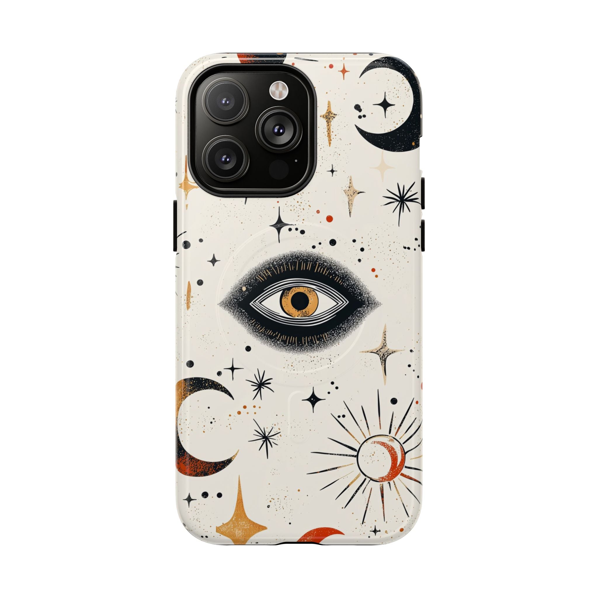 Custodia Mystic Eye MagSafe per iPhone | Luna e stelle celesti