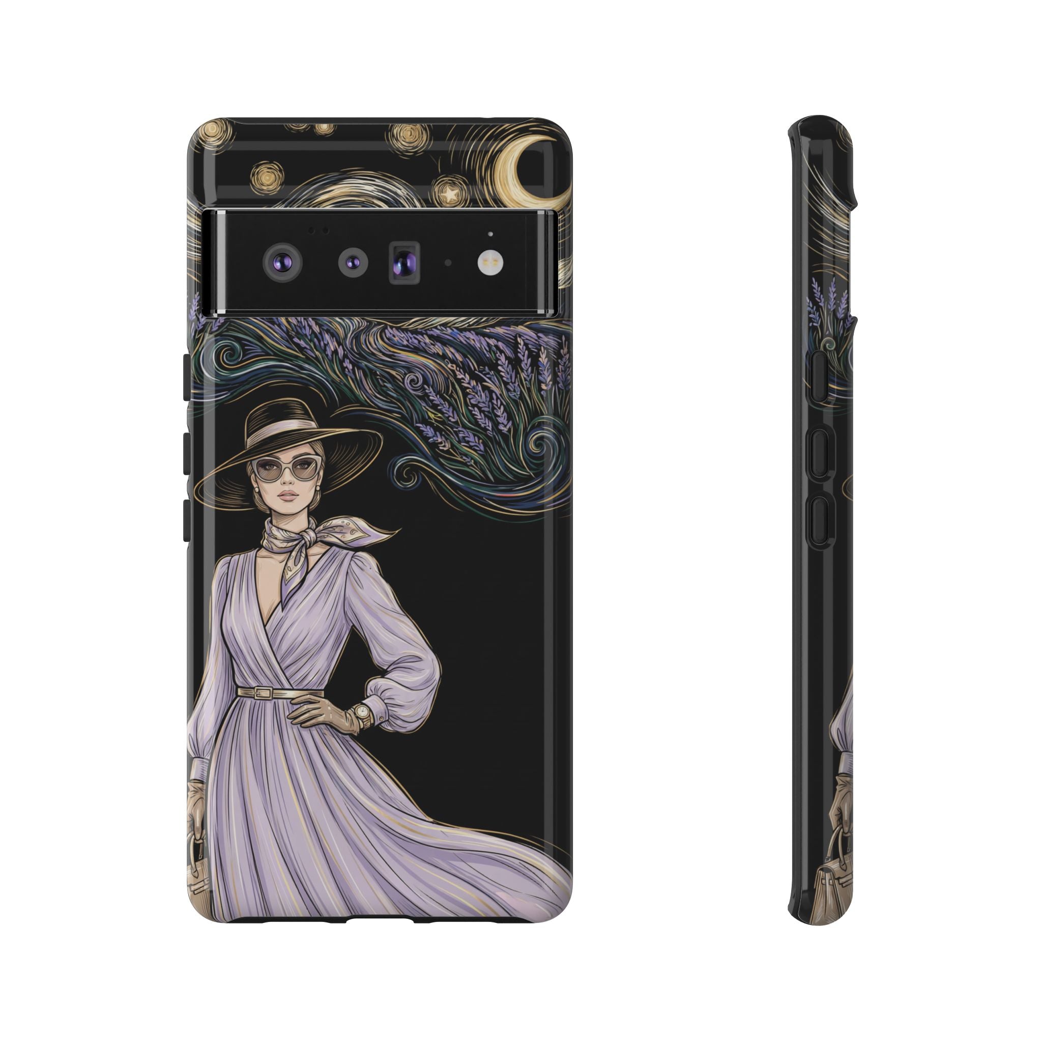 Starry Night Lavender Woman Google Pixel Phone Case | Artistic Protective Tough Case