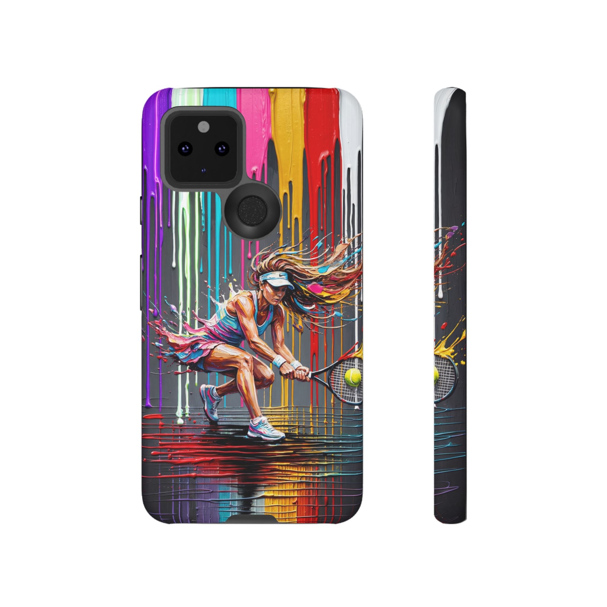 Colour Splash Tennis Google Pixel Phone Case | Vibrant Female Player Art