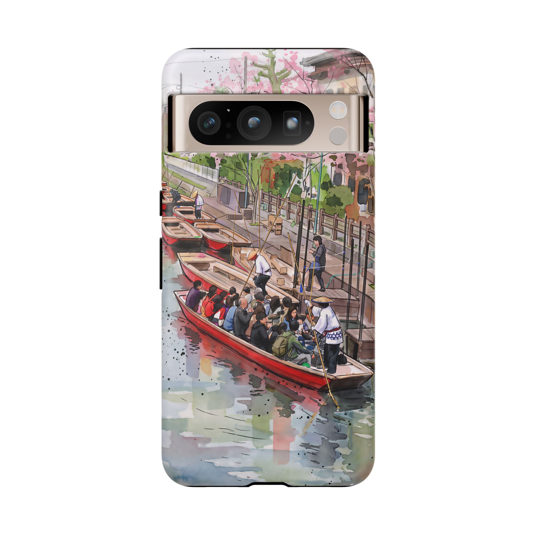 Japan Canal Boat Serenity | Art Google Pixel Phone Case