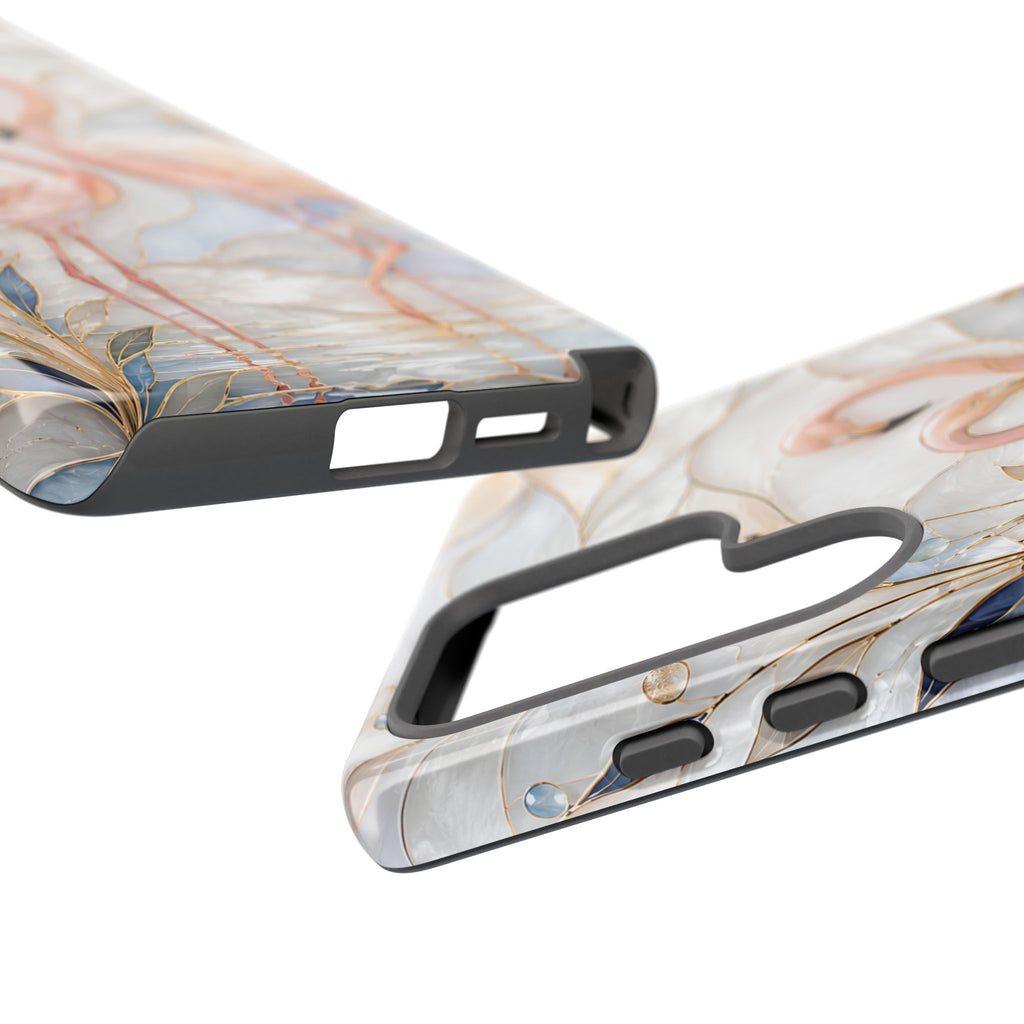 Flamingo Samsung Galaxy Phone Case | Stained Glass Bird Art