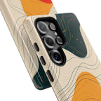 Abstract Retro Waves Samsung Galaxy Case | Colourful Modern Art