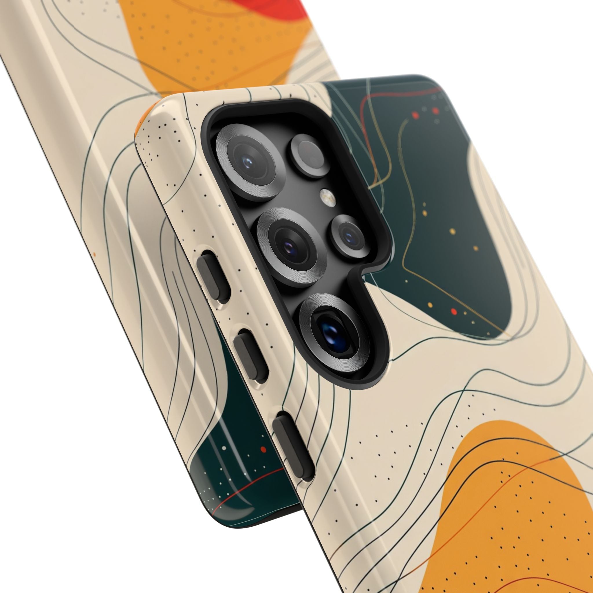 Abstract Retro Waves Samsung Galaxy Case | Colourful Modern Art