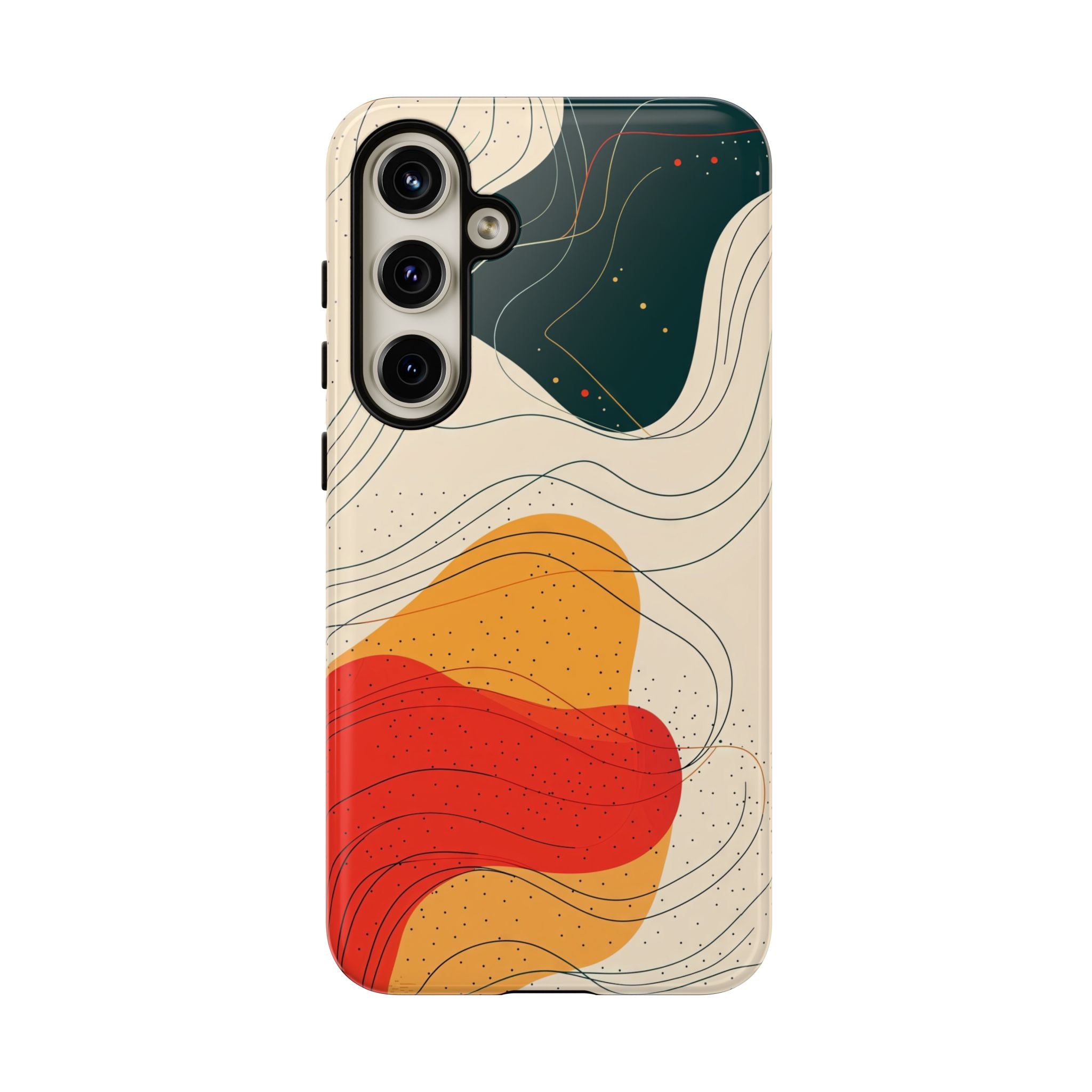 Abstract Retro Waves Samsung Galaxy Case | Colourful Modern Art