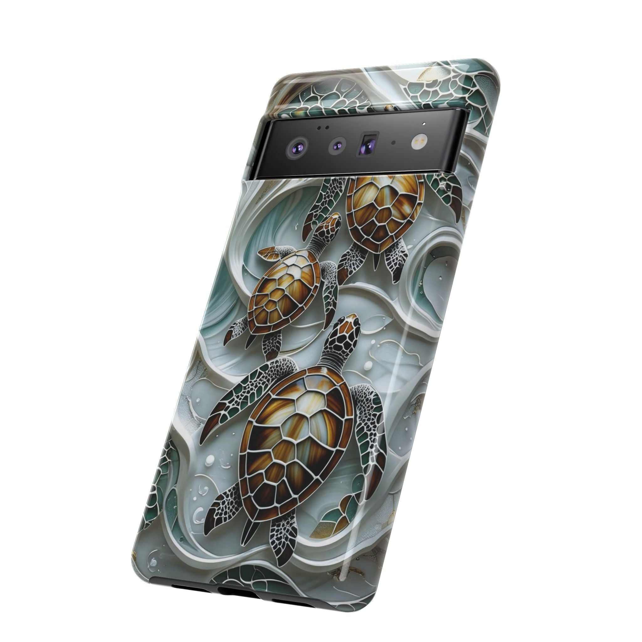 Sea Turtle Google Pixel Case — Ocean Waves Protective Phone Cover
