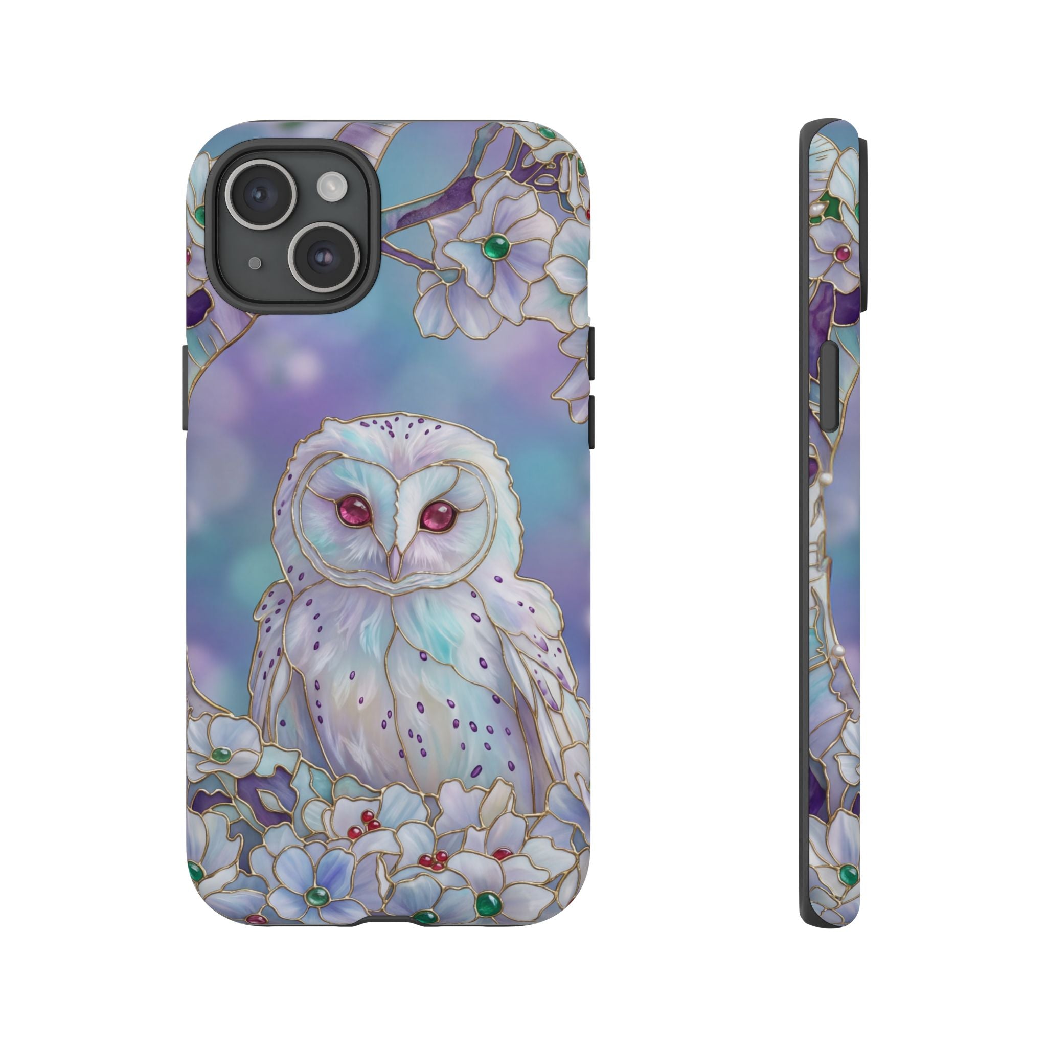 Mystic Owl Floral iPhone Case | Pastel Night Garden Protective Cover