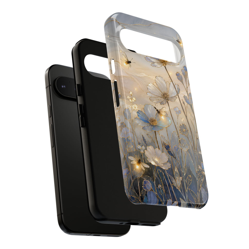 Moonlit Wildflower Google Pixel Phone Case | Firefly Meadow Art Cover
