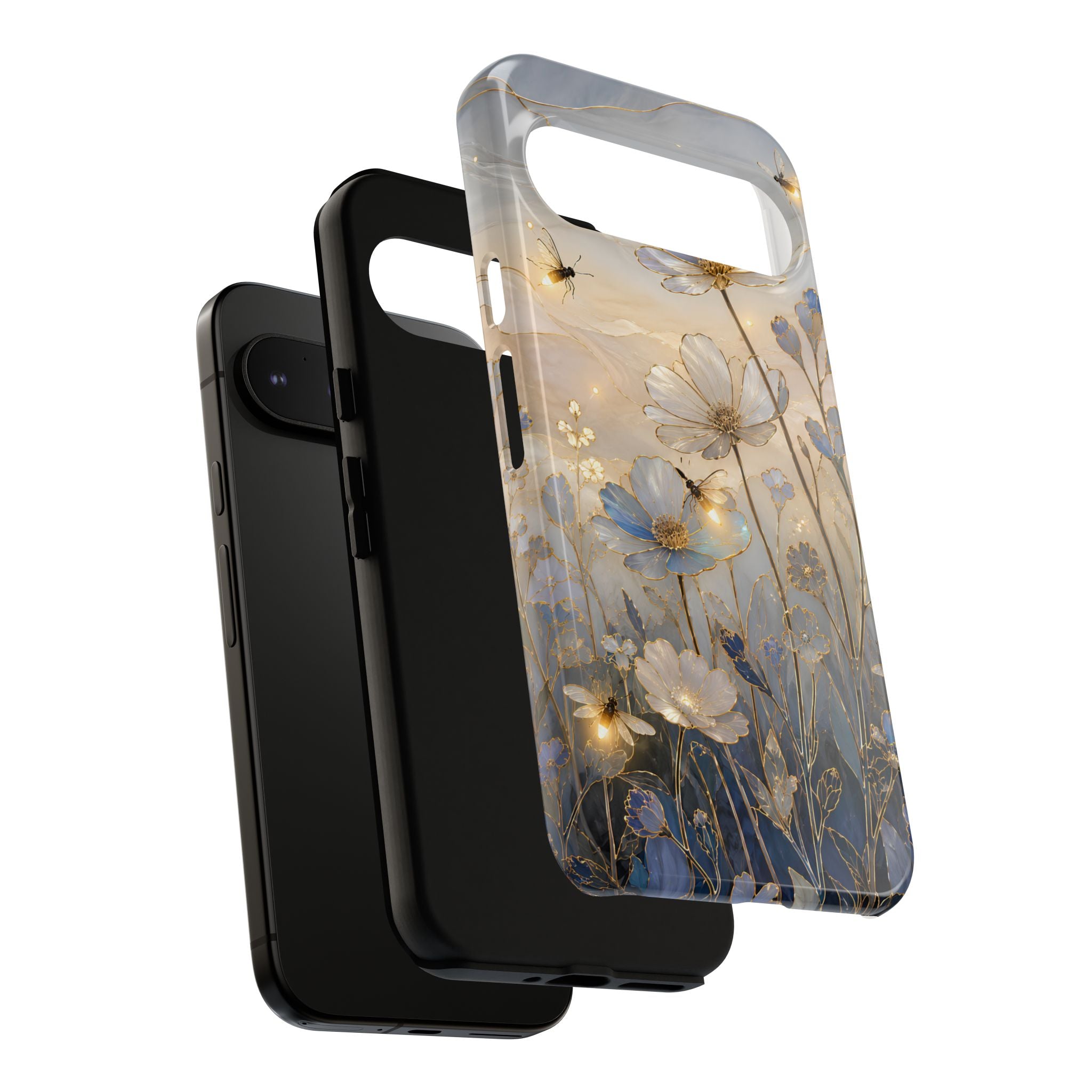Moonlit Wildflower Google Pixel Phone Case | Firefly Meadow Art Cover