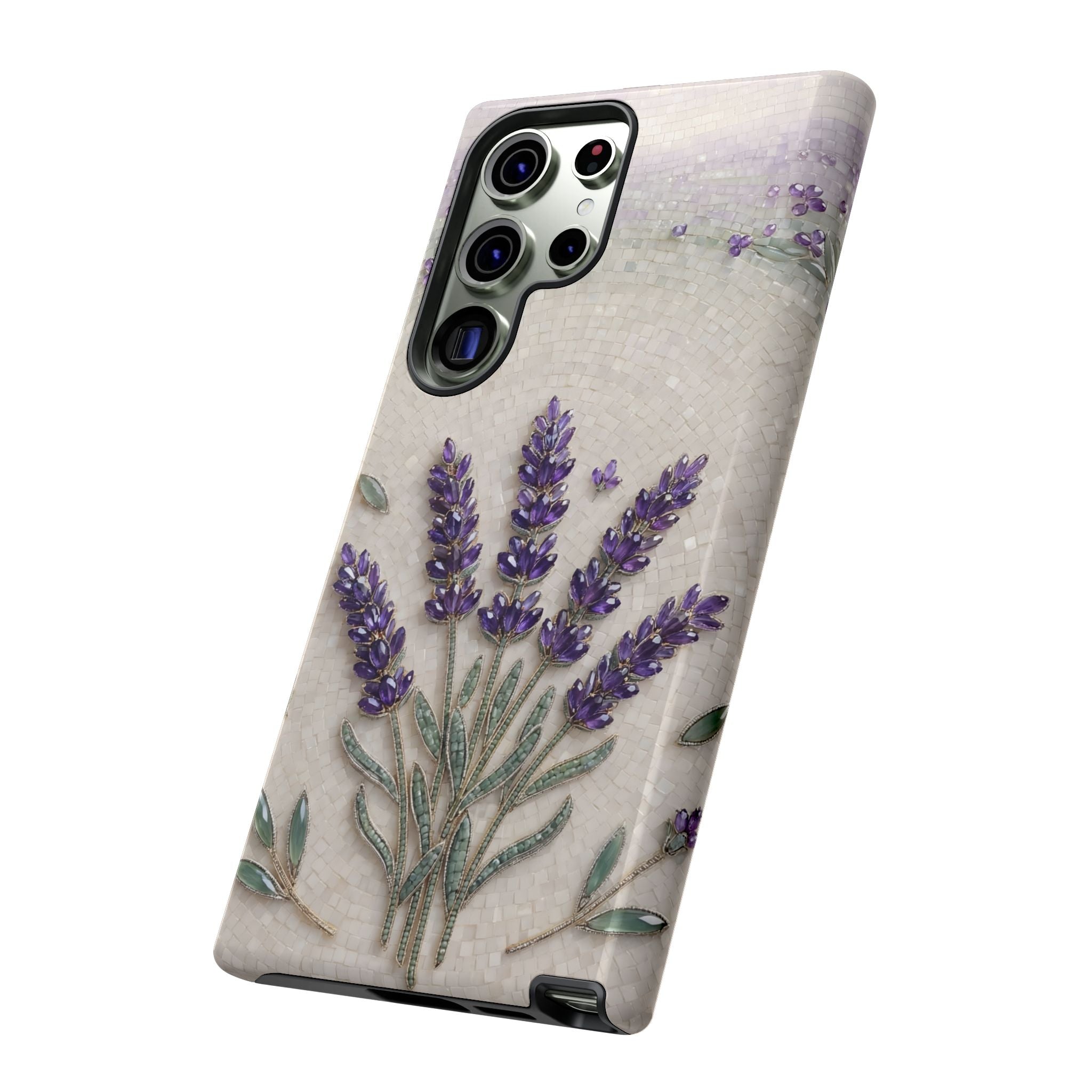 Lavender Bouquet Samsung Galaxy Phone Case — Floral Protective Phone Cover