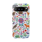 Wild Garden Google Pixel Phone Case | Cute Forest Animals Floral Pattern Tough Case