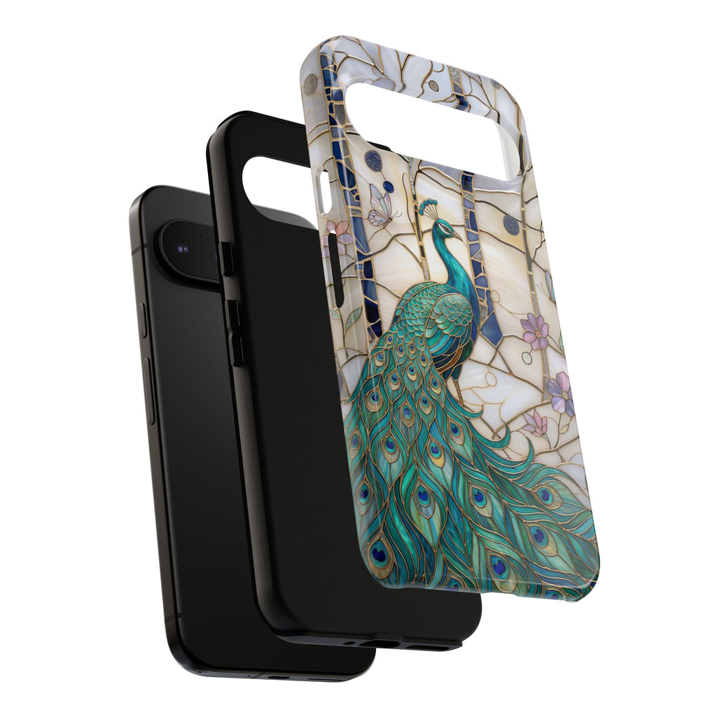 Peacock Stained Glass Google Pixel Case