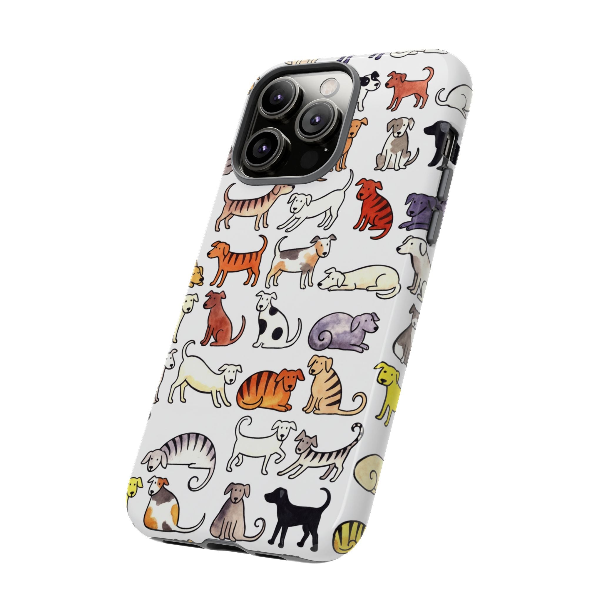 Dog Pattern iPhone Case | Cute Colourful Dogs