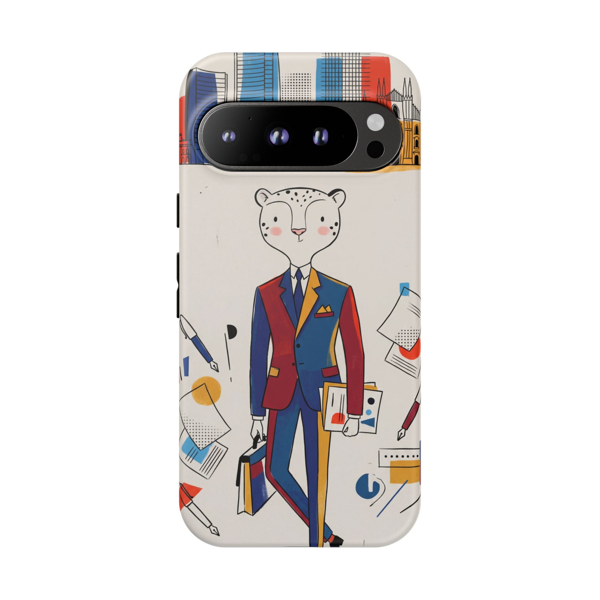 Leopard Executive Google Pixel Phone Case | Business Chic Illustrated
