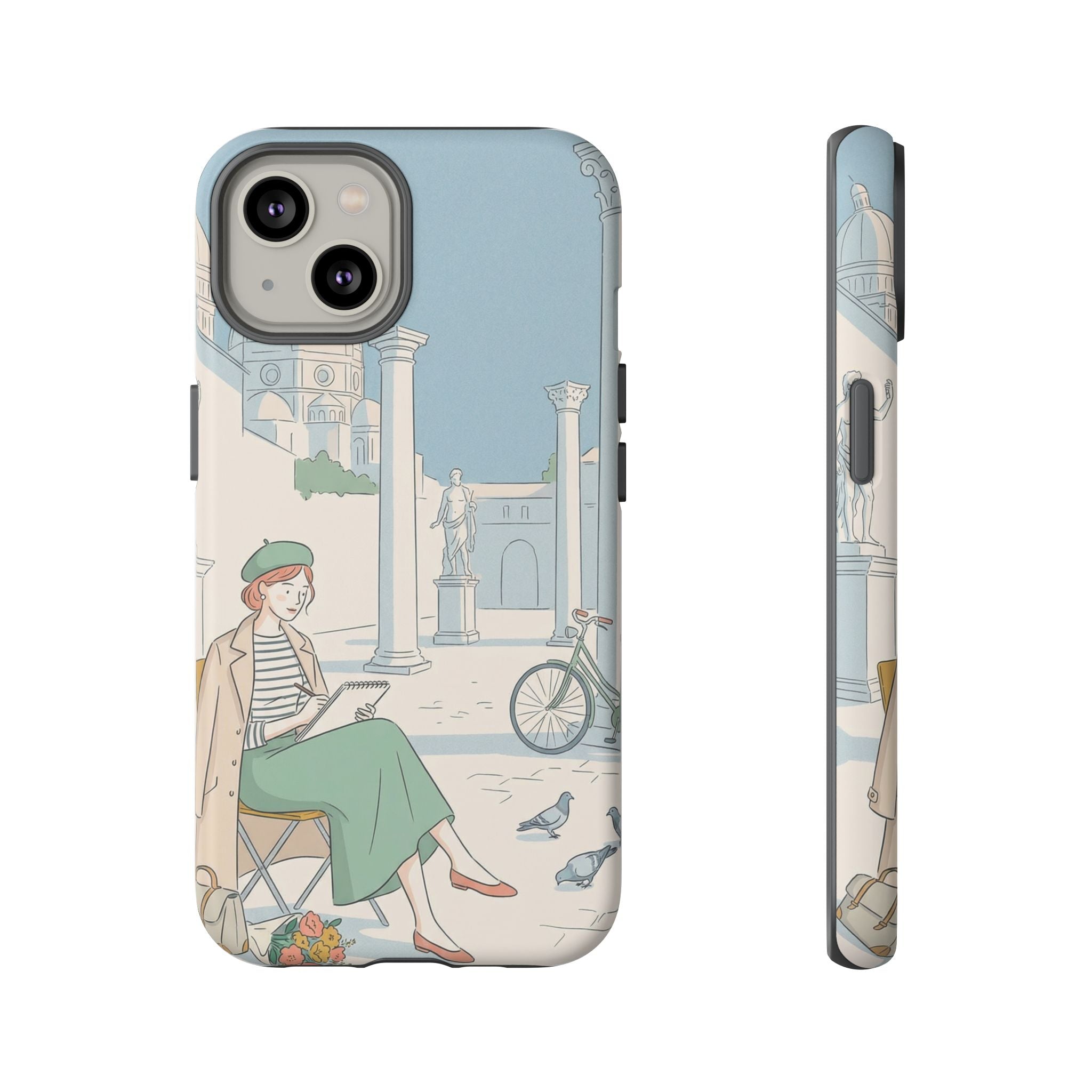 Florence Art Aesthetic iPhone Case | Renaissance Italy Travel Illustration