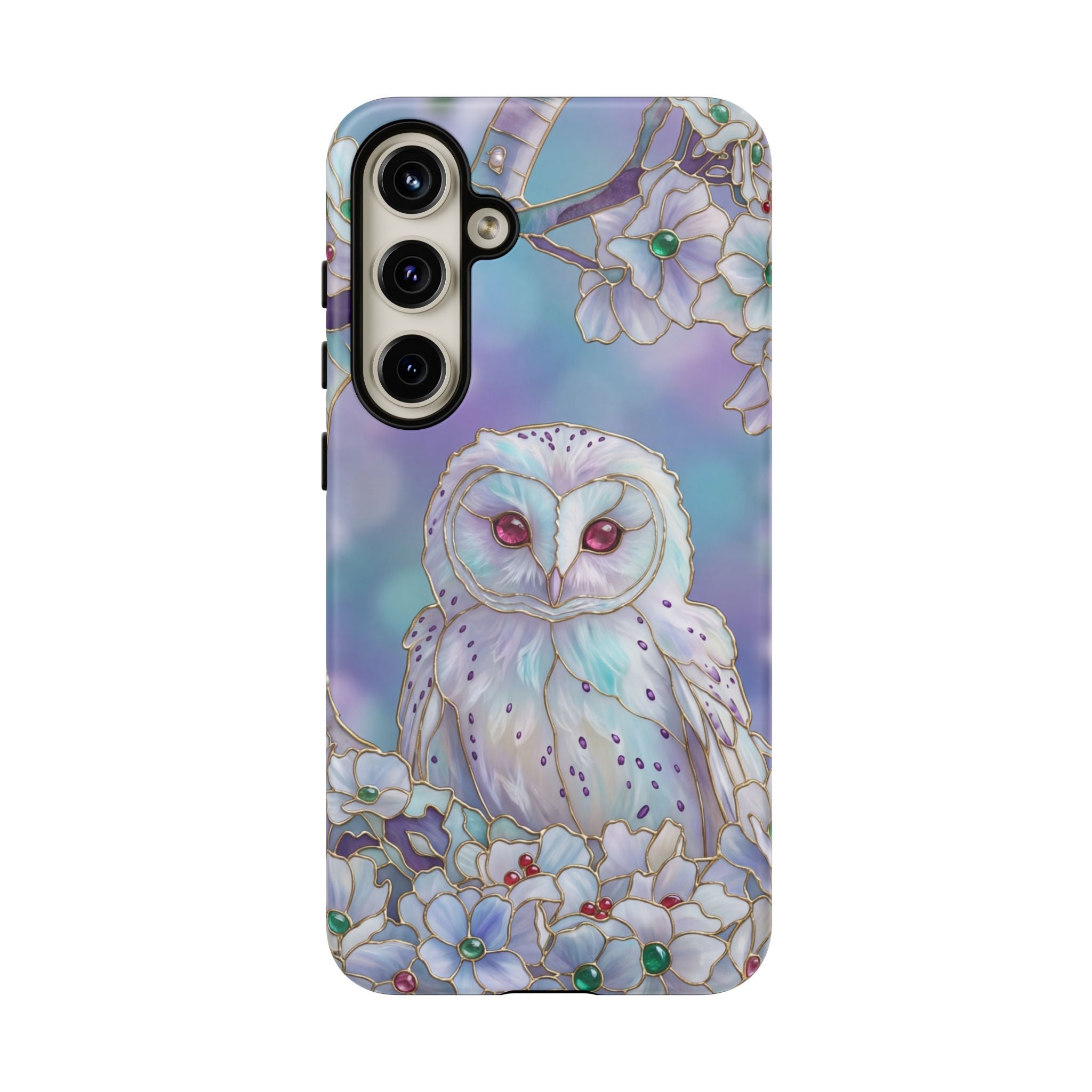 Floral Pastel Mystic Barn Owl Samsung Galaxy Case