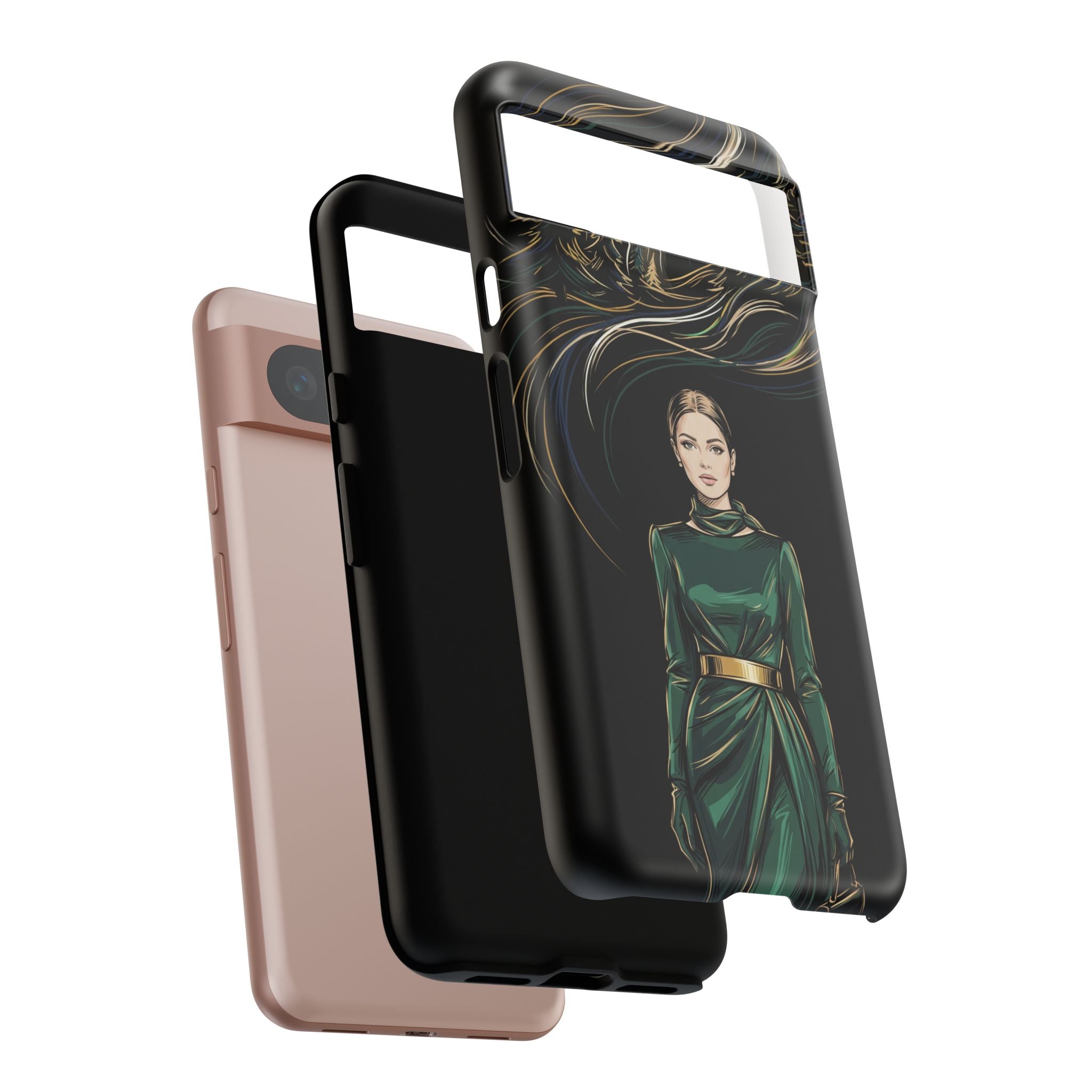 Custodia per Google Pixel Donna Elegante nella Foresta