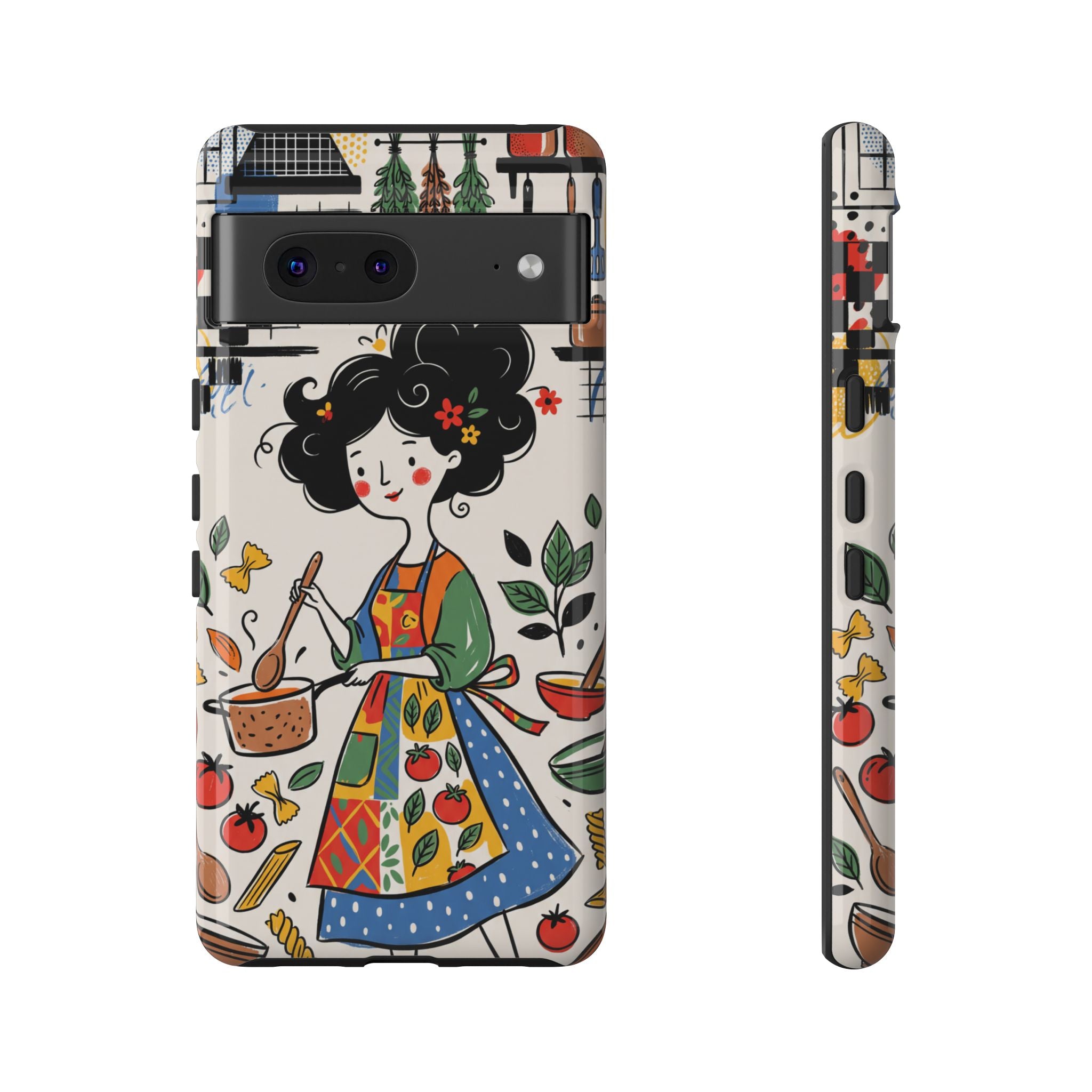 Whimsical Chef Kitchen Illustration Google Pixel Phone Case