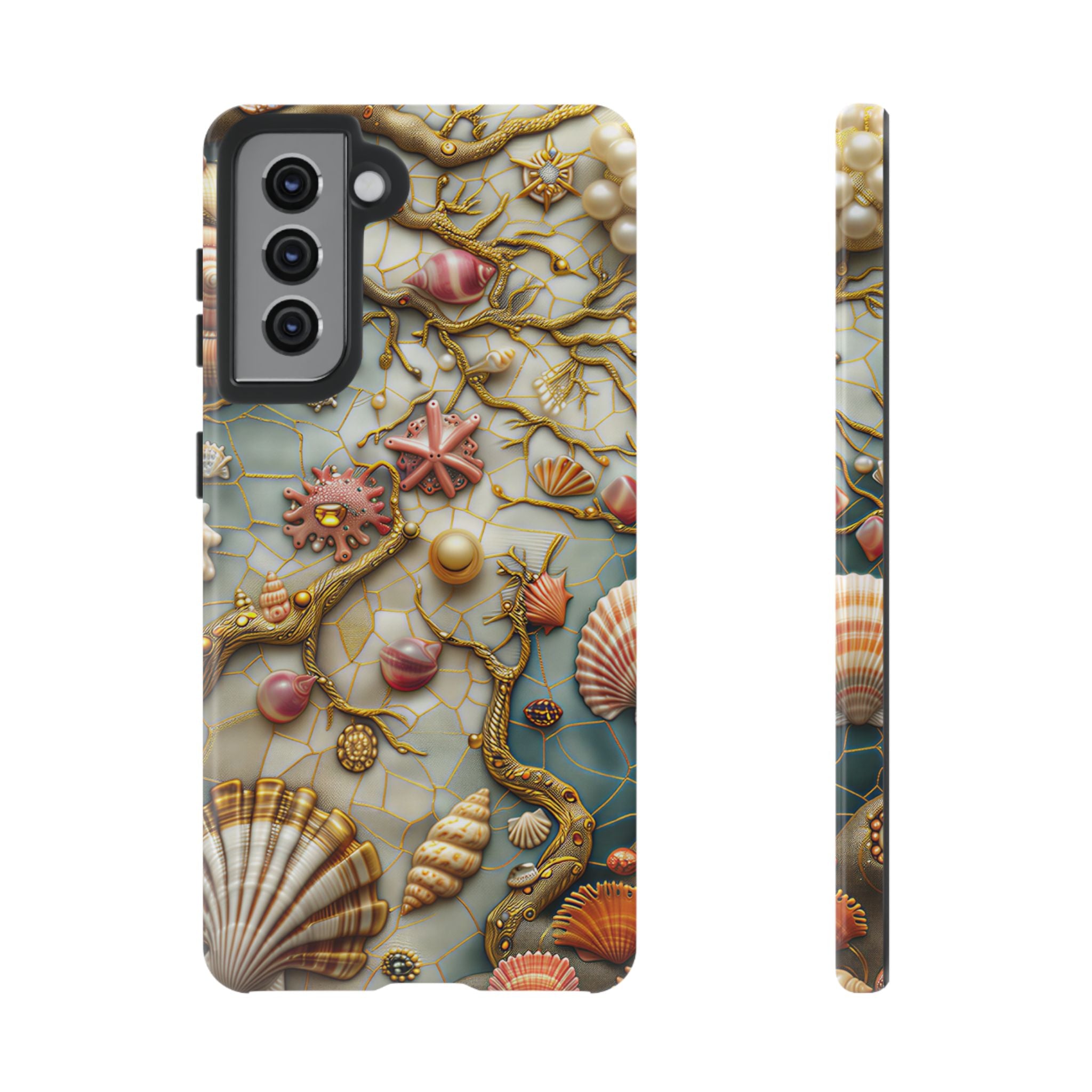 Decorative Seashell & Pearl Beach Design Samsung Galaxy Case