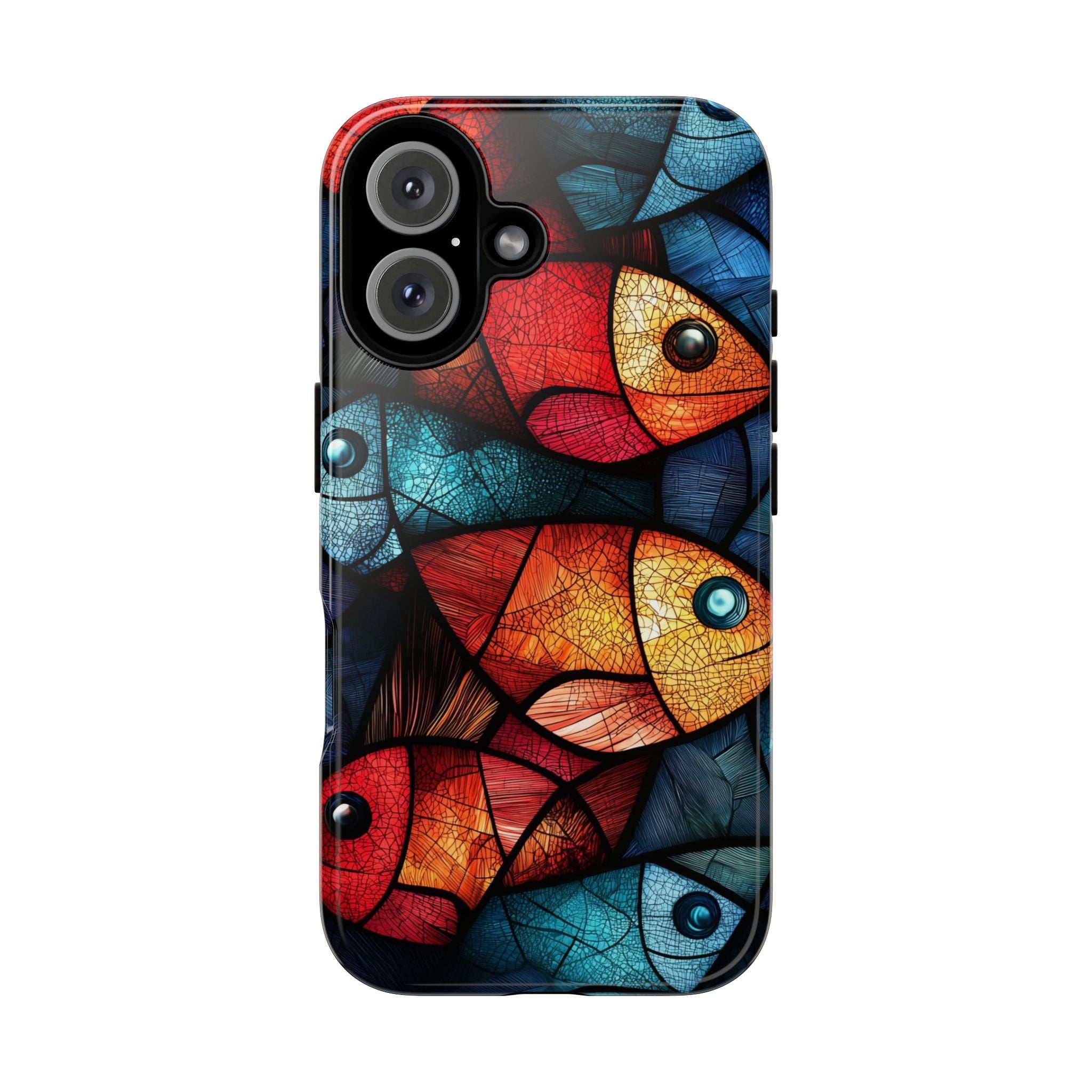 Fish Mosaic Tough iPhone Case — Colourful Artistic Fish Pattern