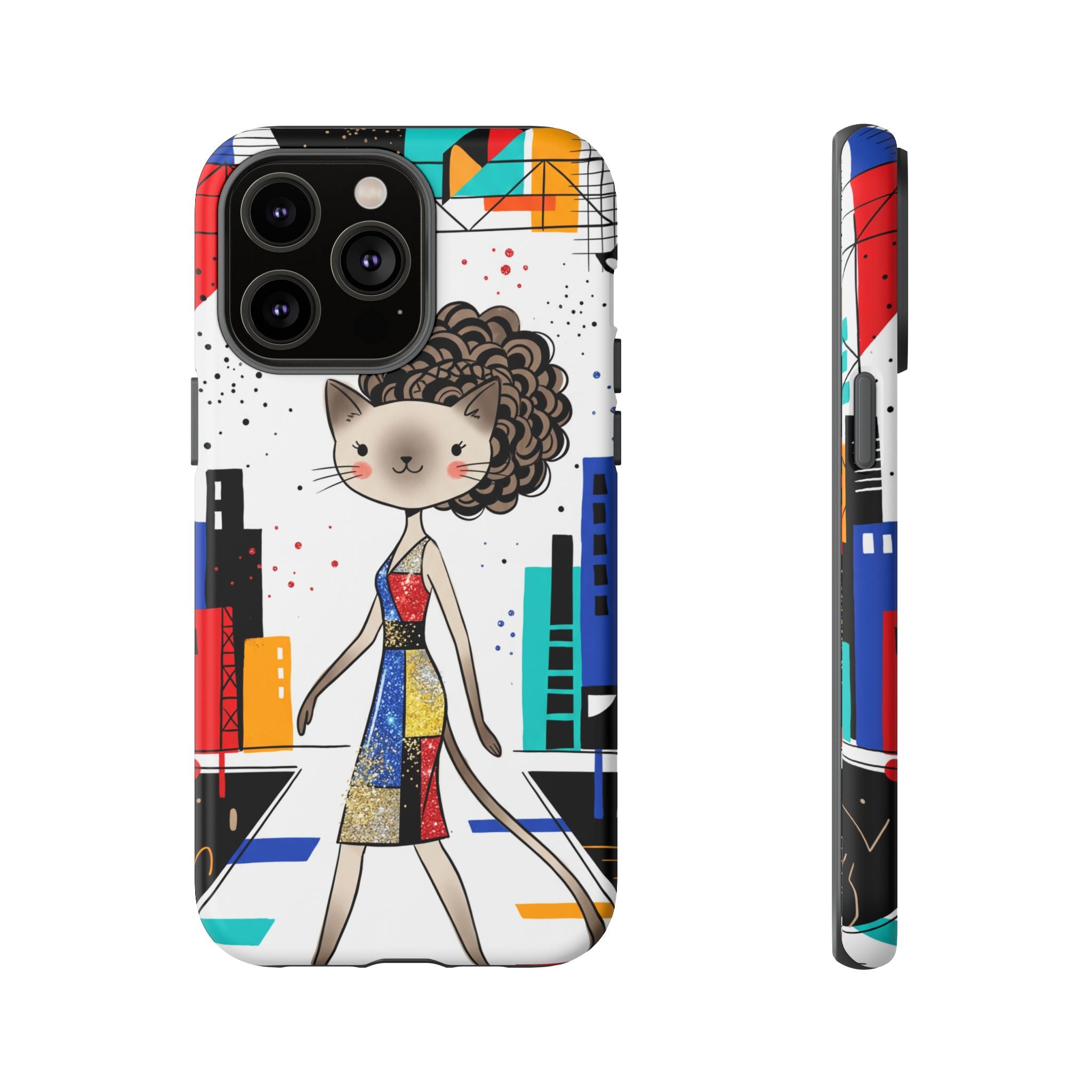 Catwalk City iPhone Case | Cute Fashion Cat