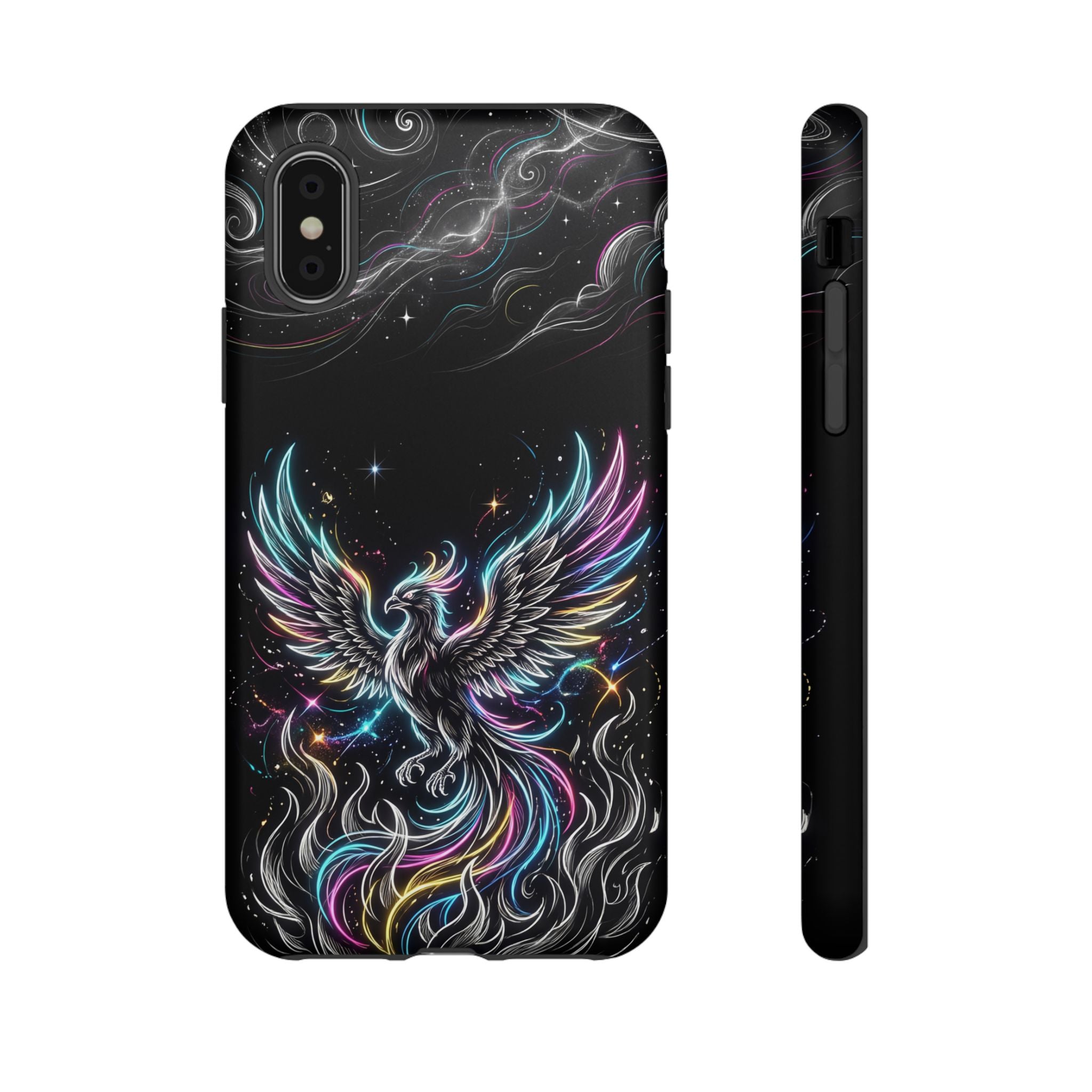 Colorful Neon Phoenix Tough iPhone Case